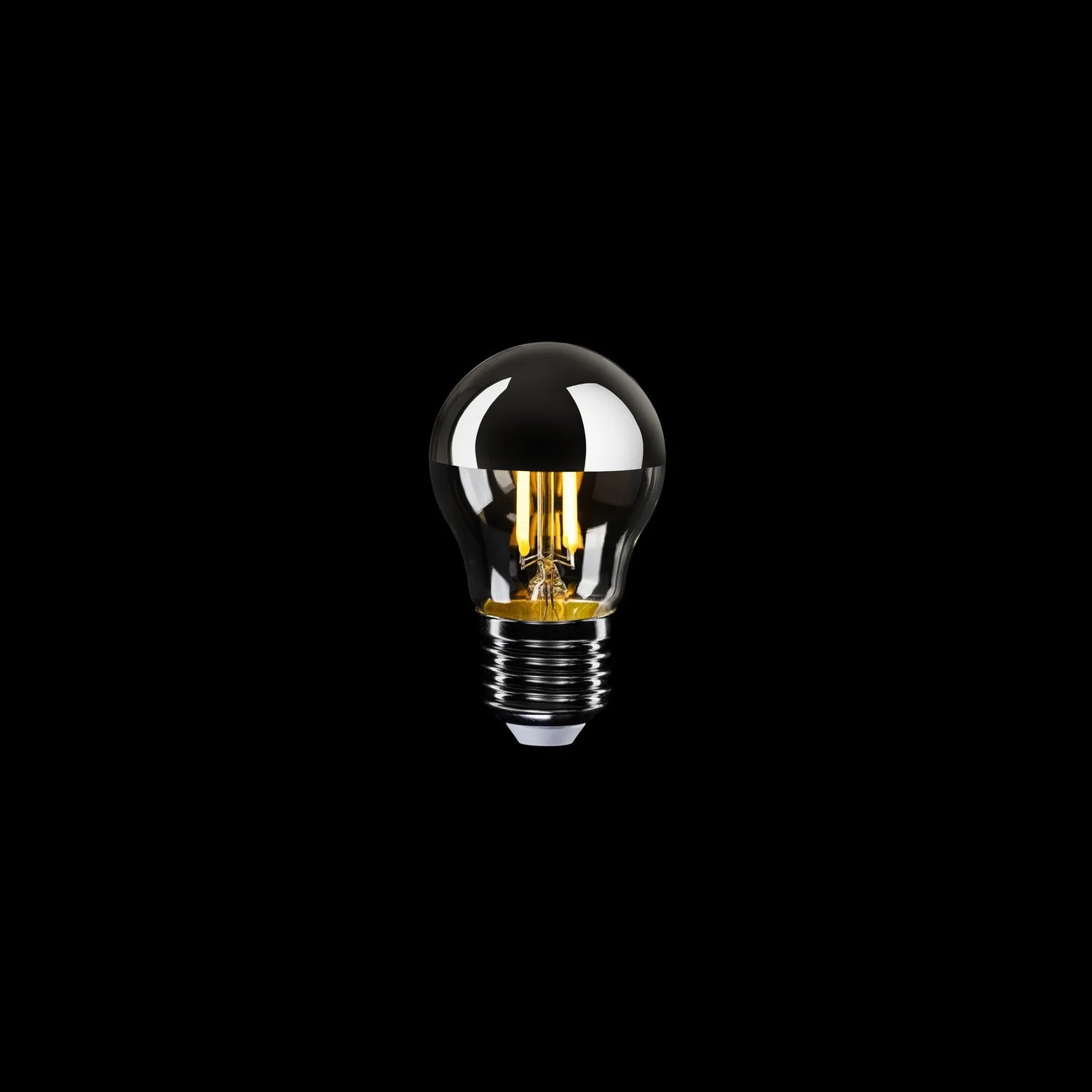 Glühbirne LED Halbkugel Silber Mini-Globe G45 4,8W 380 lm E27 2700K dimmbar - A03 - Image 2