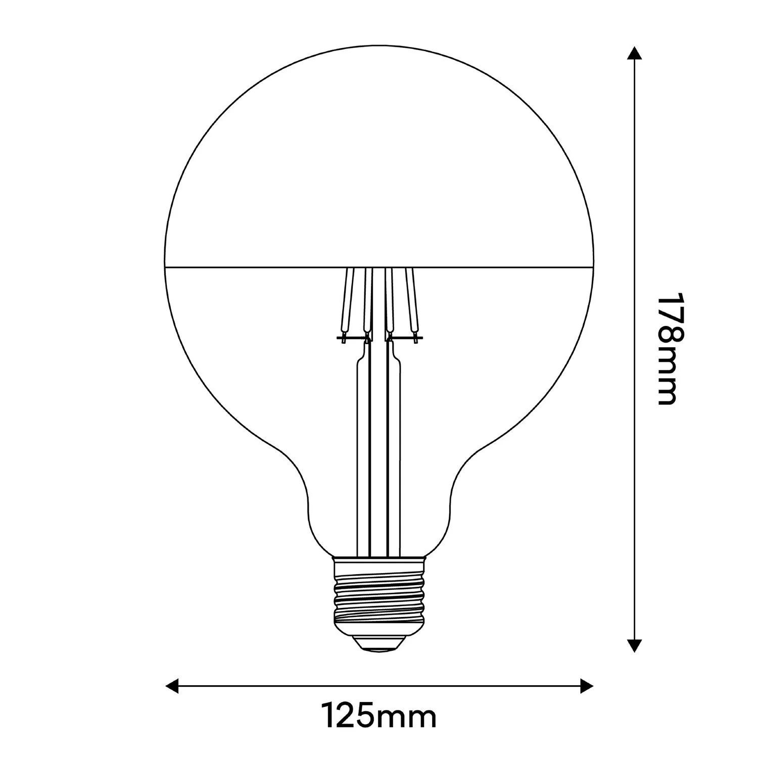 LED-Glühbirne Maria G125 4,8W 806Lm E27 2700K Dimmbar – Blau - Image 5