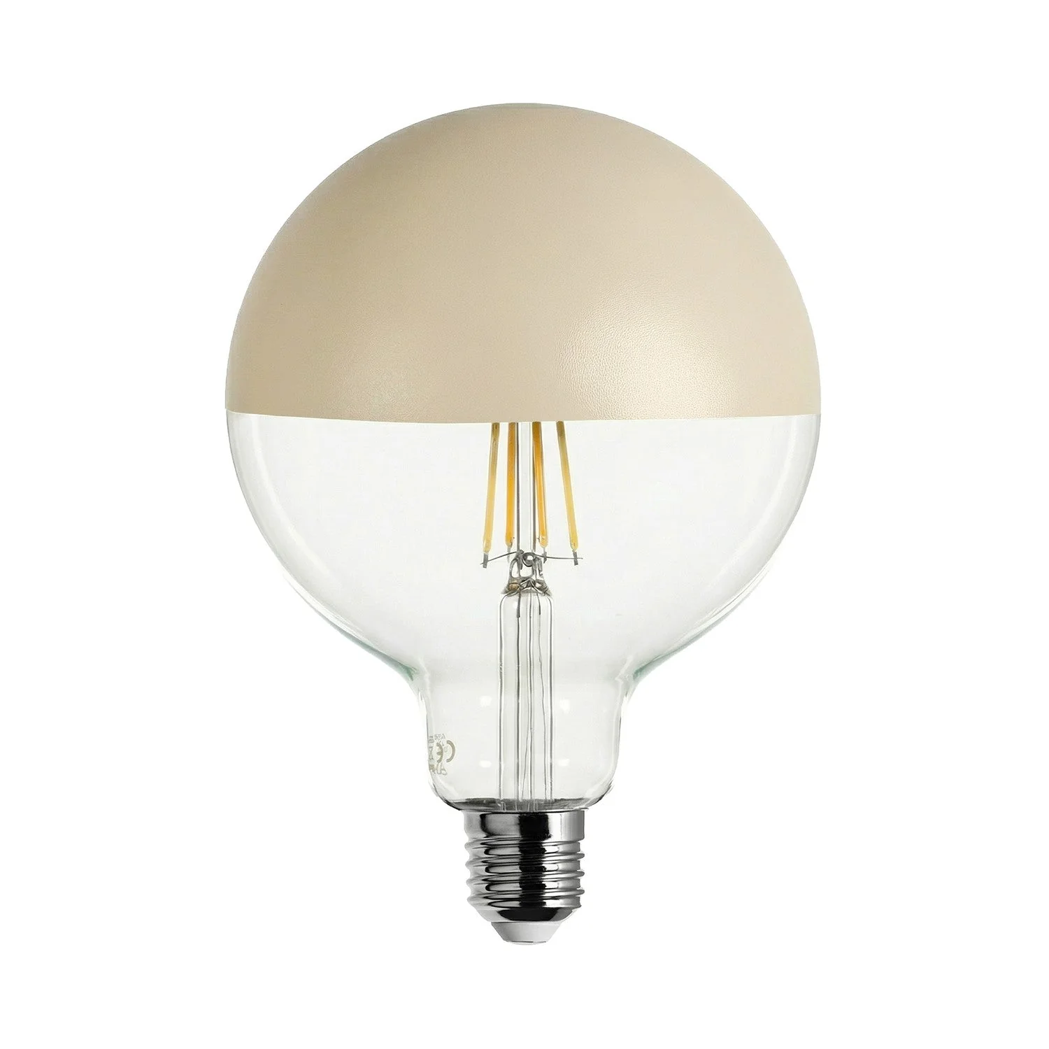 LED-Glühbirne Maria G125 4,8W 806Lm E27 2700K dimmbar – Creme