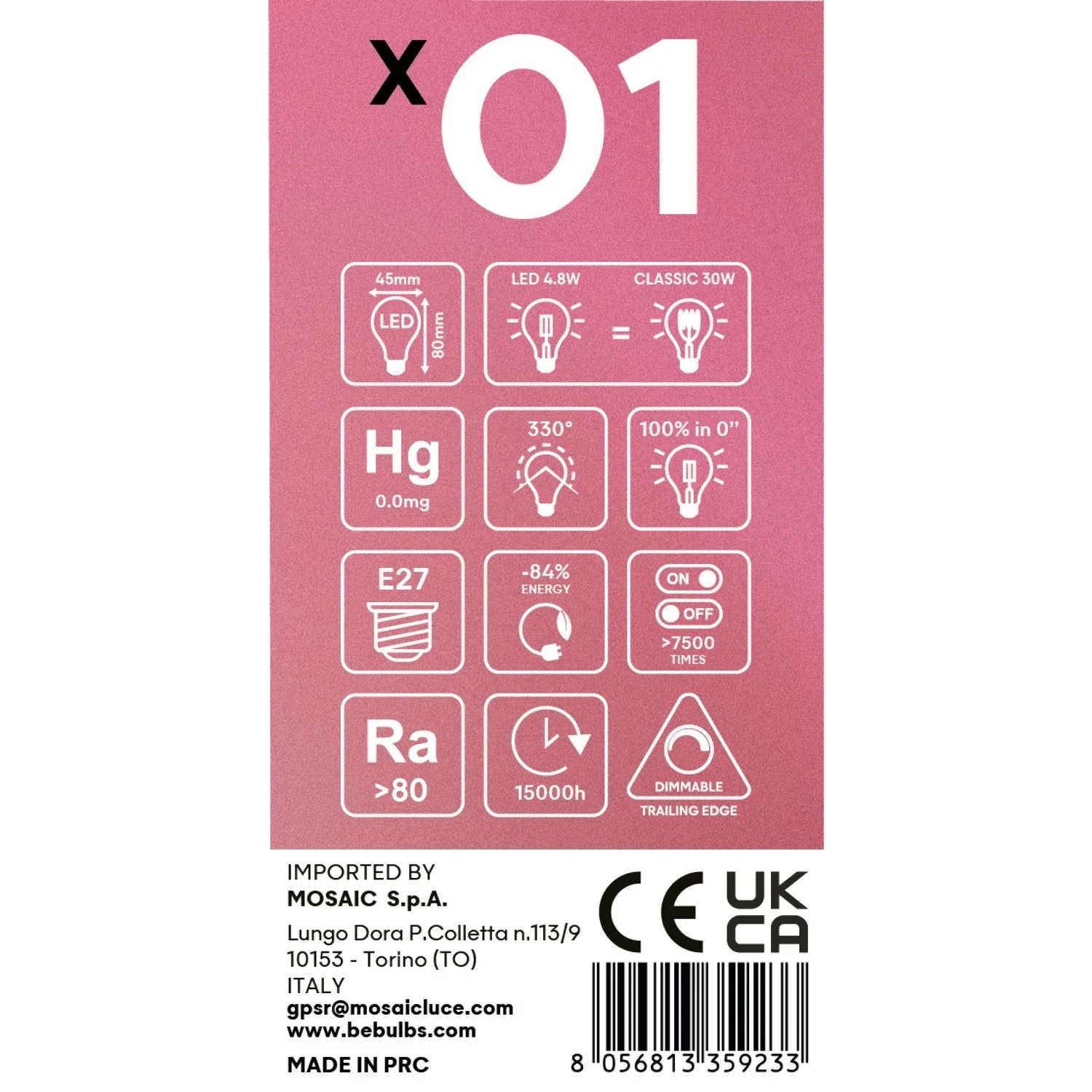 Glühbirne LED mit gekreuztem Filament Mini-Globe G45 4,8W 400 lm E27 2200K dimmbar - X01 - Image 5