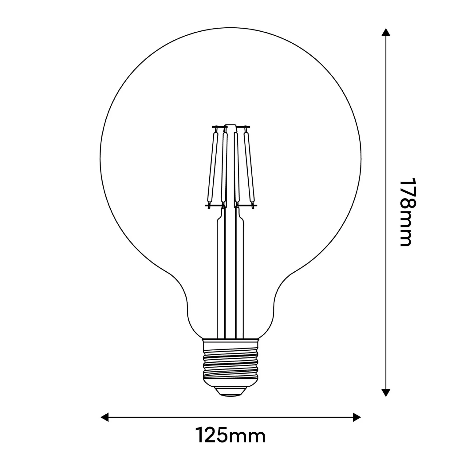 Glühbirne LED Tattoo Dream G125 4,5W 470 lm E27 2700K dimmbar - Image 3