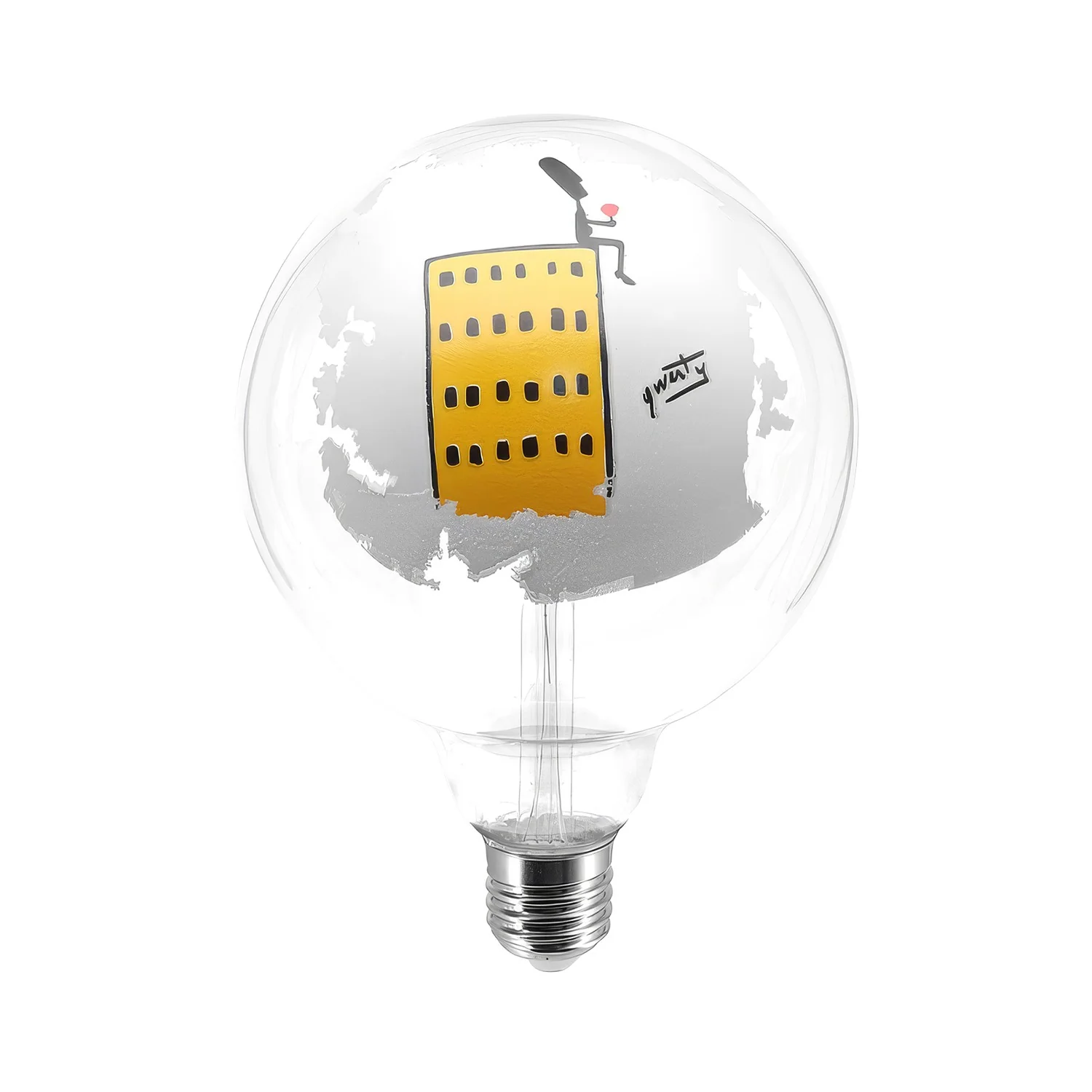 Glühbirne LED Tattoo Grattacielo G125 4,5W 470 lm E27 2700K dimmbar