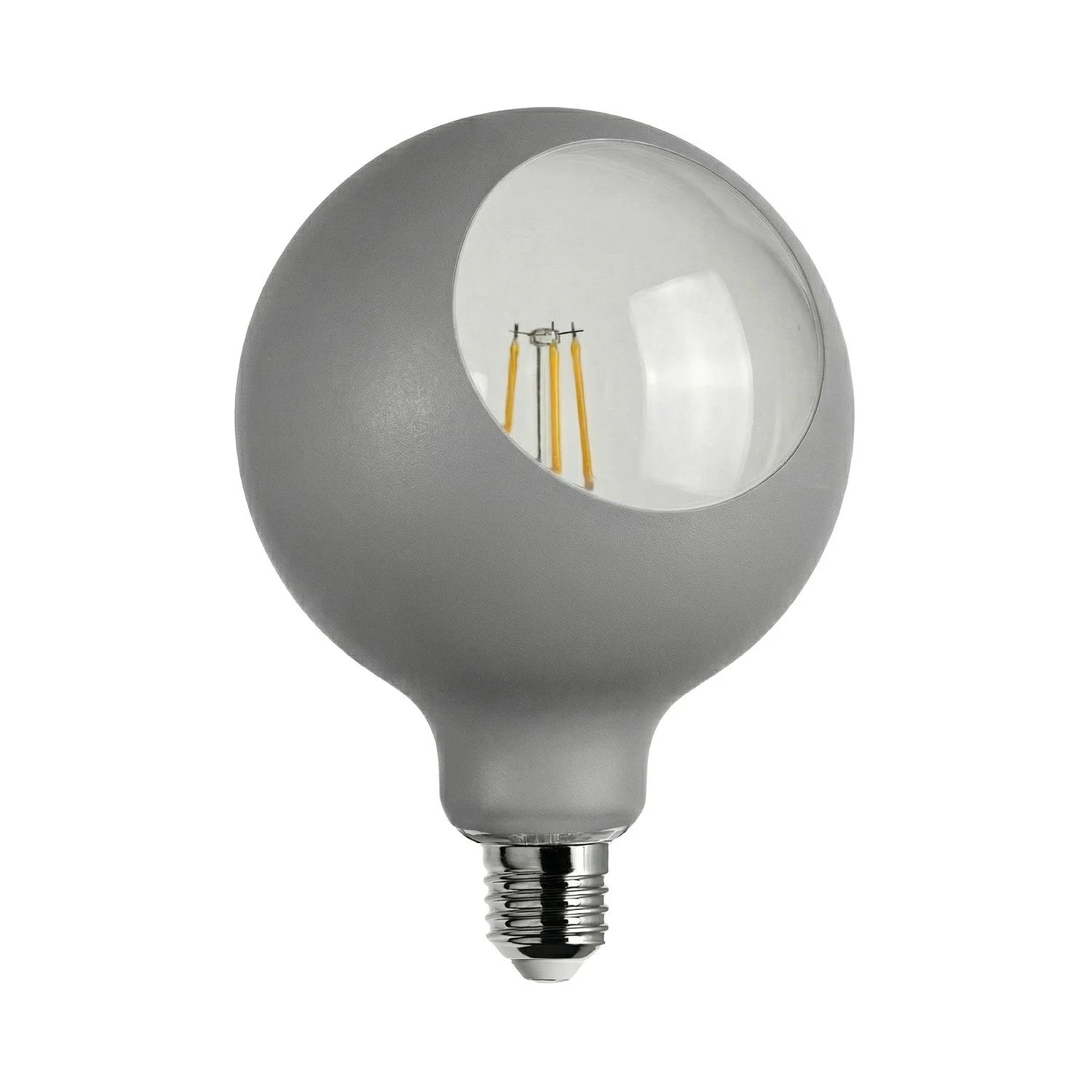 LED-Glühbirne Camo G125 4,8W 806Lm E27 2700K dimmbar – Grau