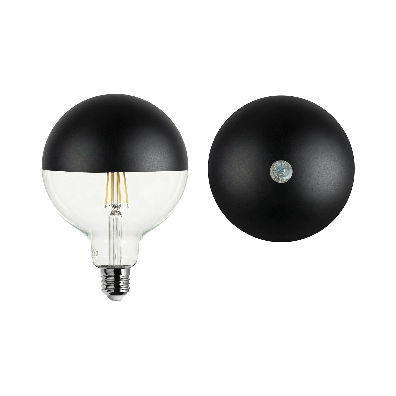 LED-Glühbirne Maria G125 4,8W 806Lm E27 2700K dimmbar – Schwarz - Image 2