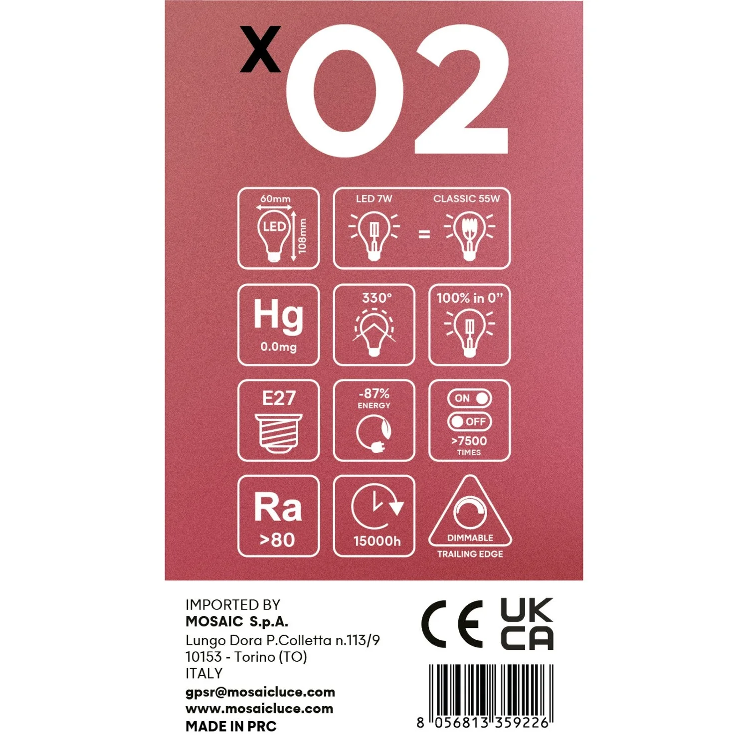 Glühbirne LED mit gekreuztem Filament Tropfen A60 7W 720 lm E27 2200K dimmbar - X02 - Image 5