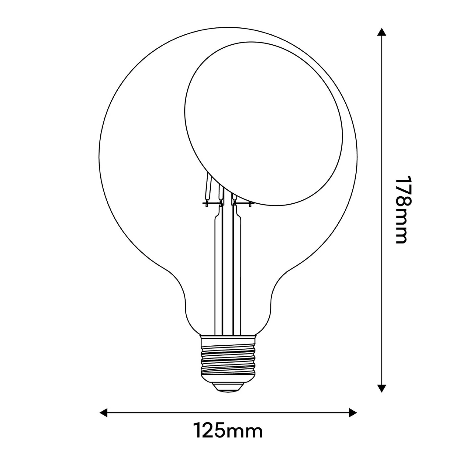 LED-Glühbirne Sofia G125 4,8W 806Lm E27 2700K dimmbar – Gelb - Image 3