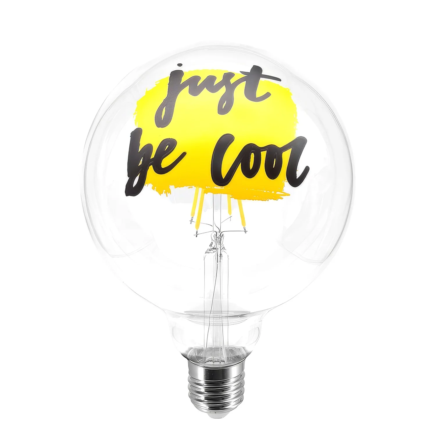 Glühbirne LED Tattoo "Just Be Cool" G125 4,5W 470 lm E27 2700K dimmbar