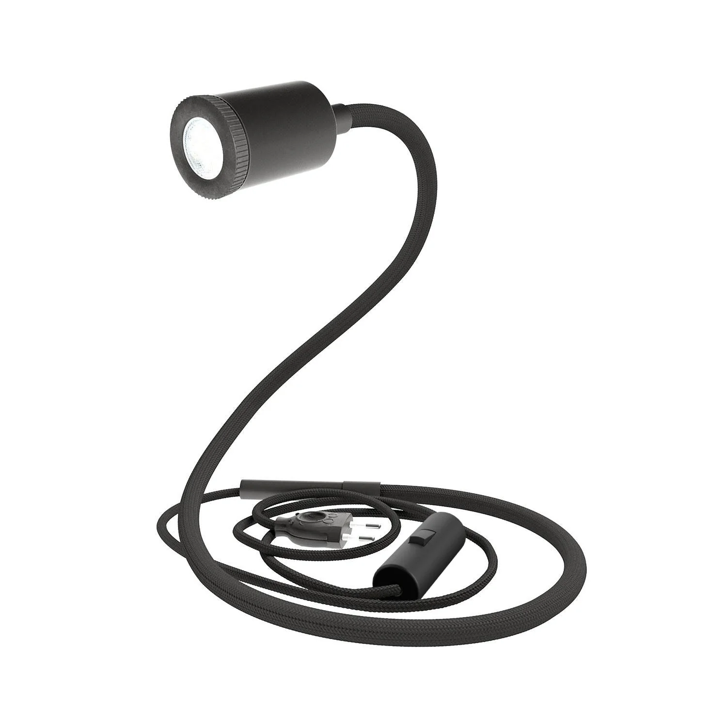 GU1d-one Verstellbare Lampe ohne Basis mit Mini-LED-Strahler - Schwarz