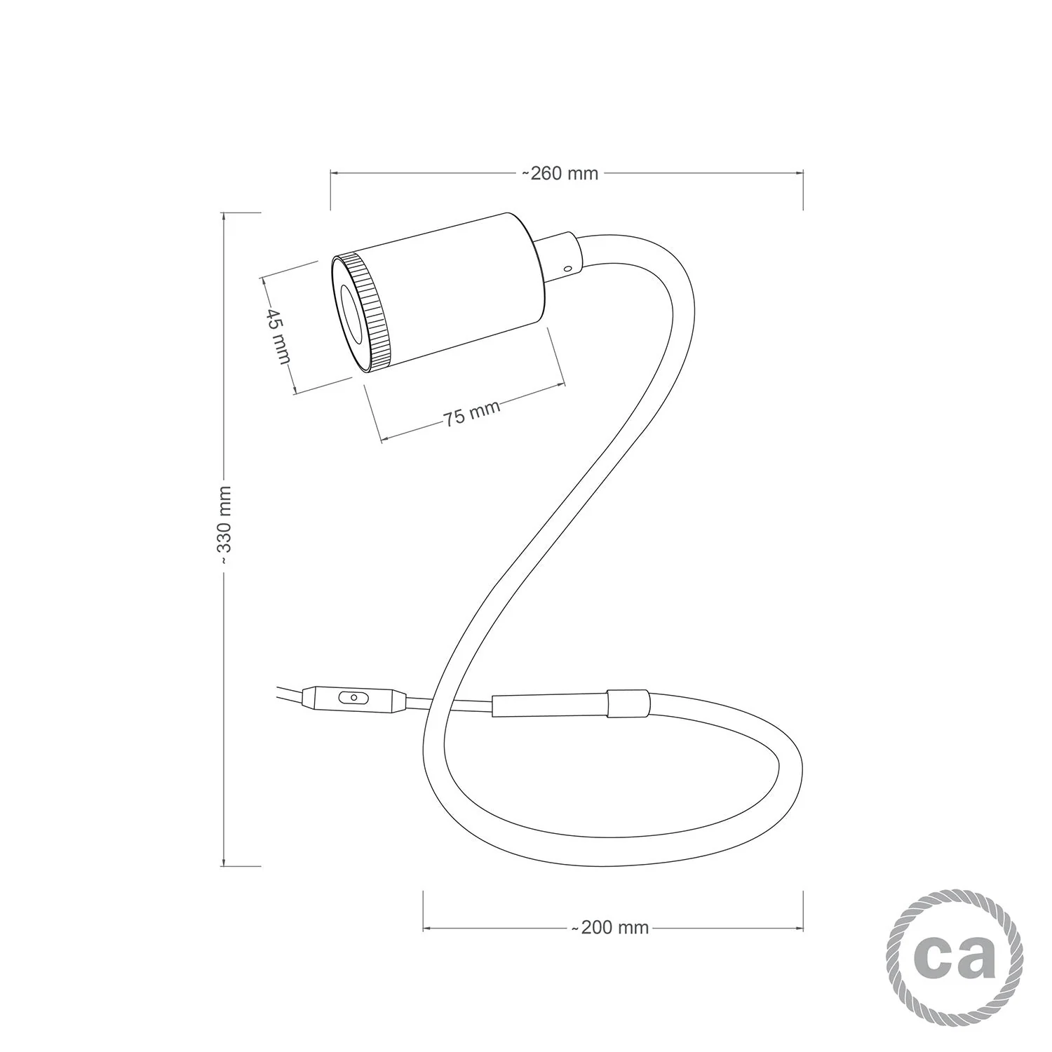 GU1d-one Verstellbare Lampe ohne Basis mit Mini-LED-Strahler - Schwarz - Image 5