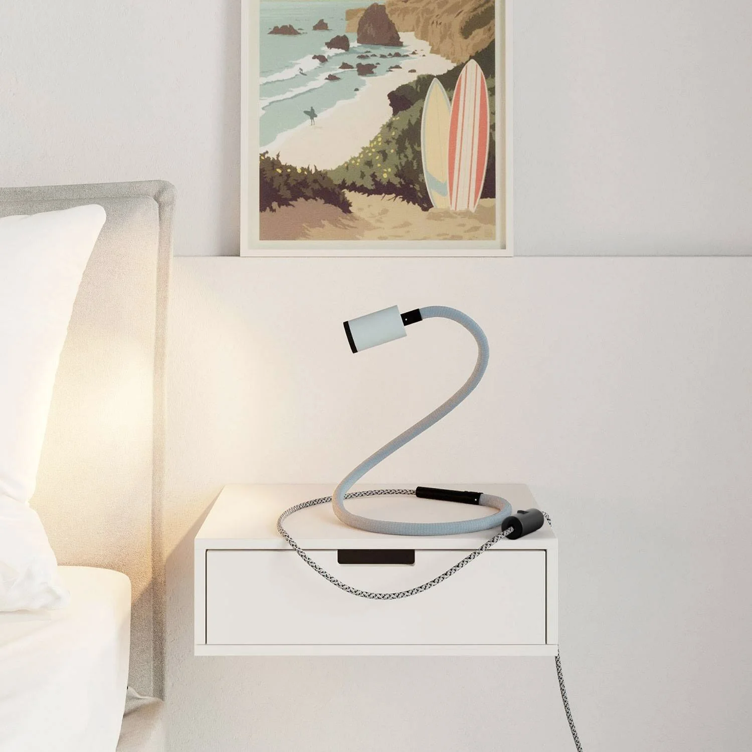 GU1d-one Pastell Verstellbare Leuchte ohne Fuß mit Mini-LED-Spot und UK-Stecker – Himmelblau - Image 2