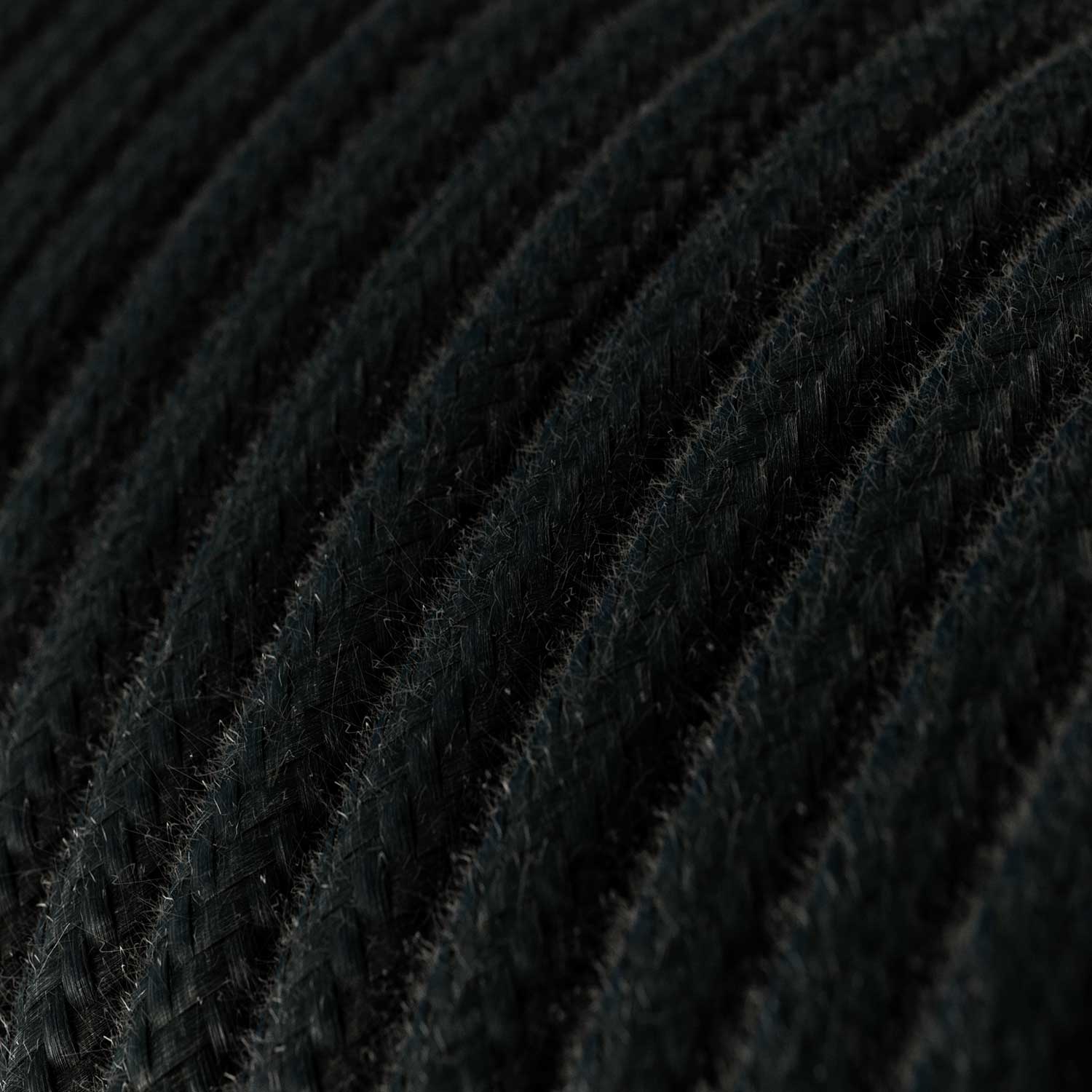Hängeleuchte komplett mit Textilkabel und monochromen Metallausführungen – Schwarz - Image 3