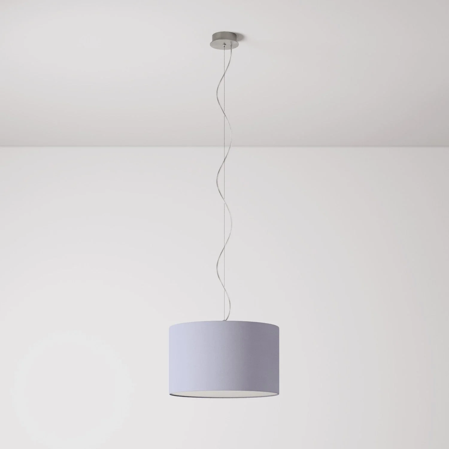 Pendelleuchte mit Stoffschirm Cilindro Small – Made in Italy – Lila Baumwollstoff - Image 7