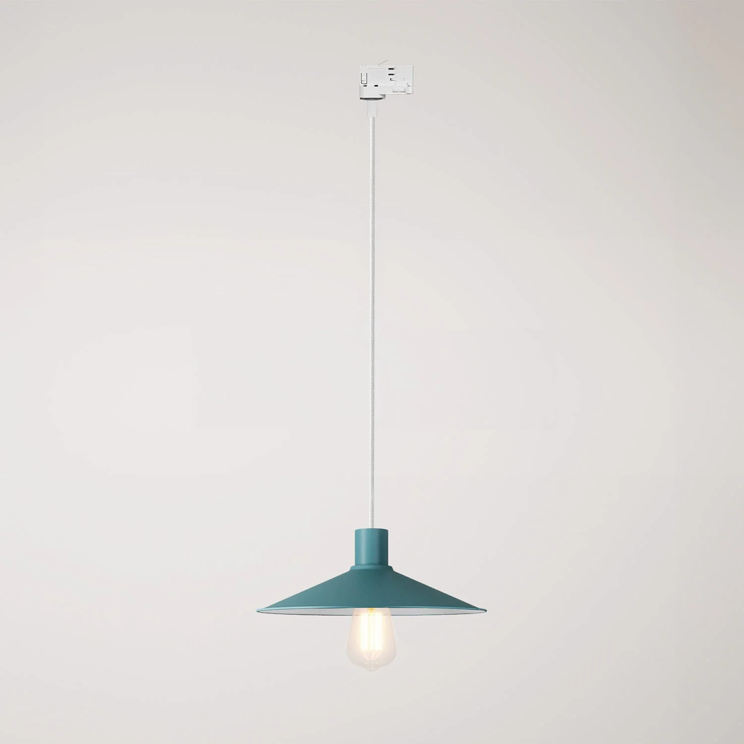Pendelleuchte mit Swing Pastel Lampenschirm für Schienensysteme – Petrol