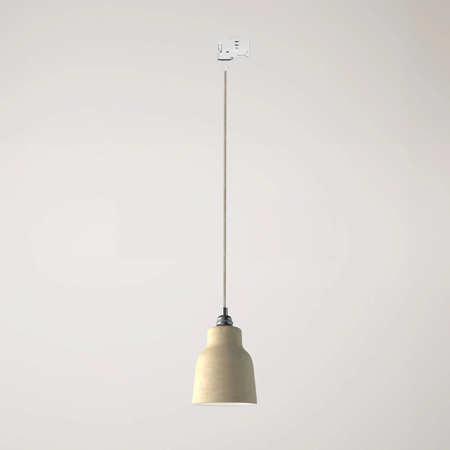 Hängeleuchte mit Vaso-Schirm und Adapter für Schienensysteme – Gestreiftes Taupe