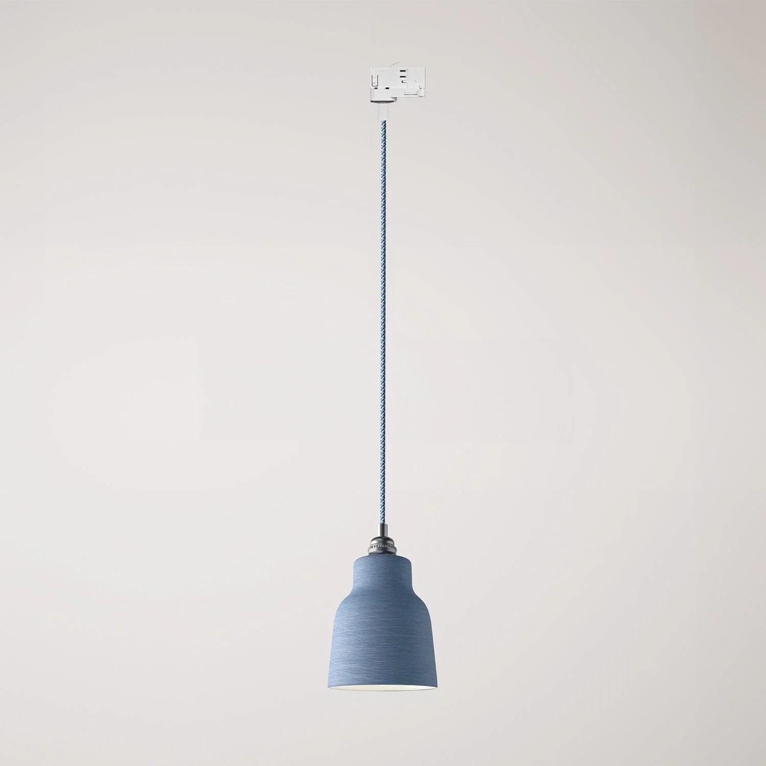 Pendelleuchte mit Vaso-Lampenschirm und Adapter für Schienensysteme – Gestreift Avion