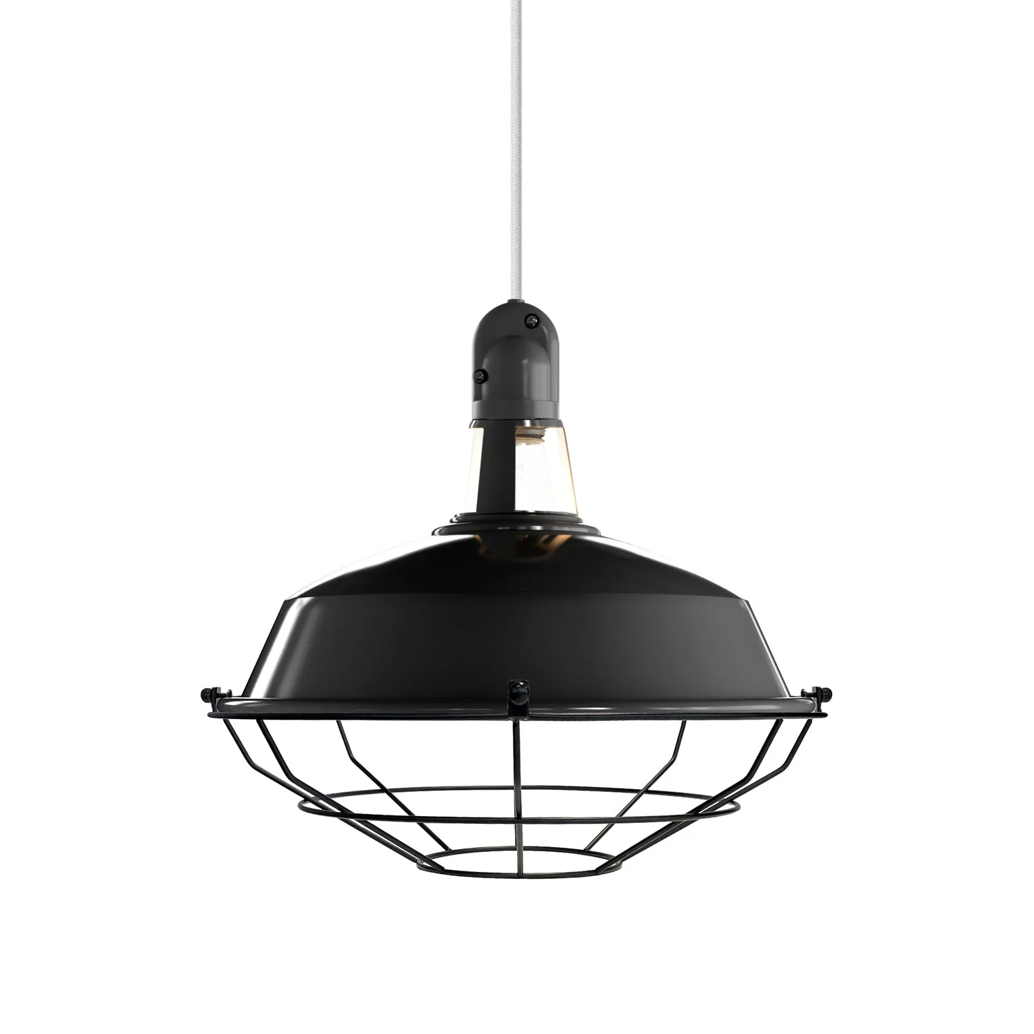 Lampenschirm Harbour mit Metallgitter - Schwarz