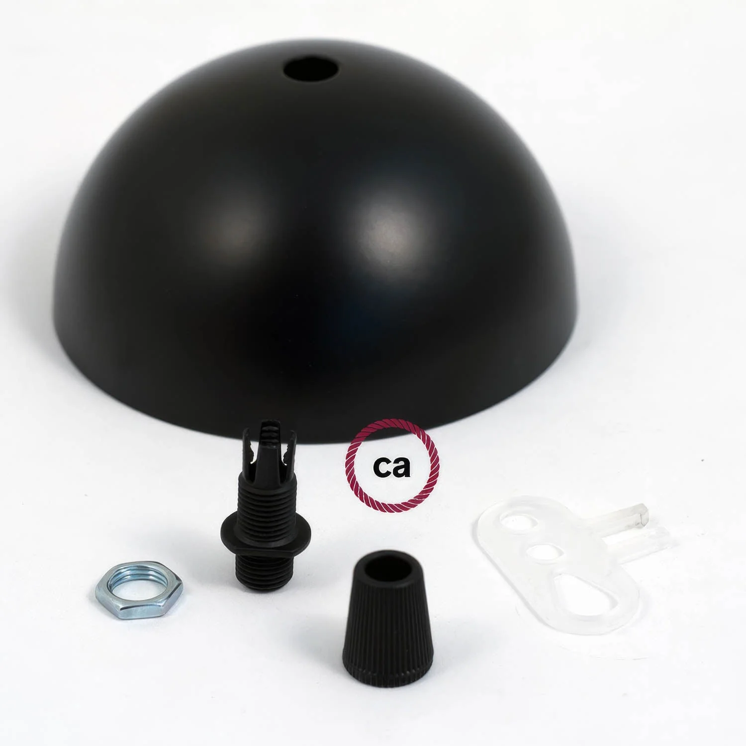 Kit Lampenbaldachin halbkugelförmig aus lackiertem Metall - Schwarz - Image 3