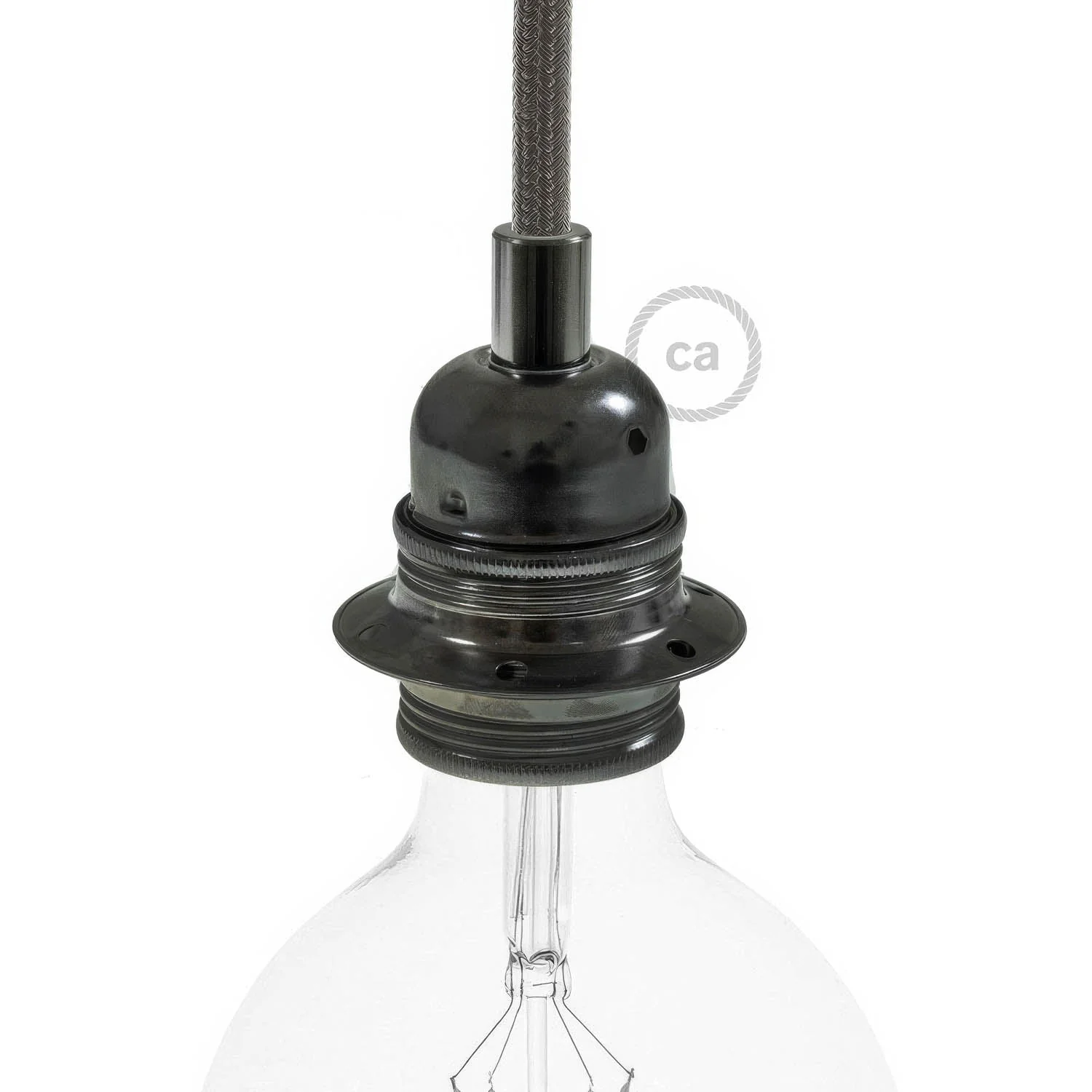Handgefertigtes Keramik-Lampenfassung-Kit E26 – Weiß - Image 4