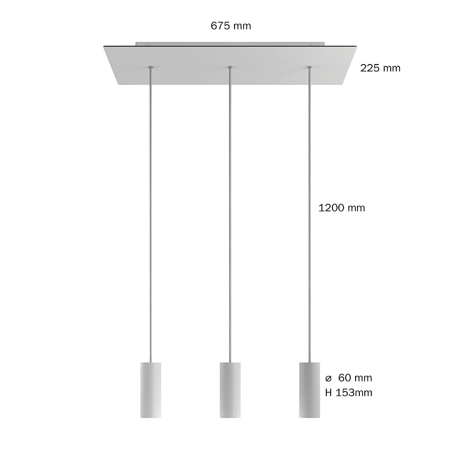 Pendelleuchte mit 3 Abhängungen, XXL Rose-One rechteckig 675 mm mit Tub-E14 Metallschirm – Satin Kupfer - Image 6