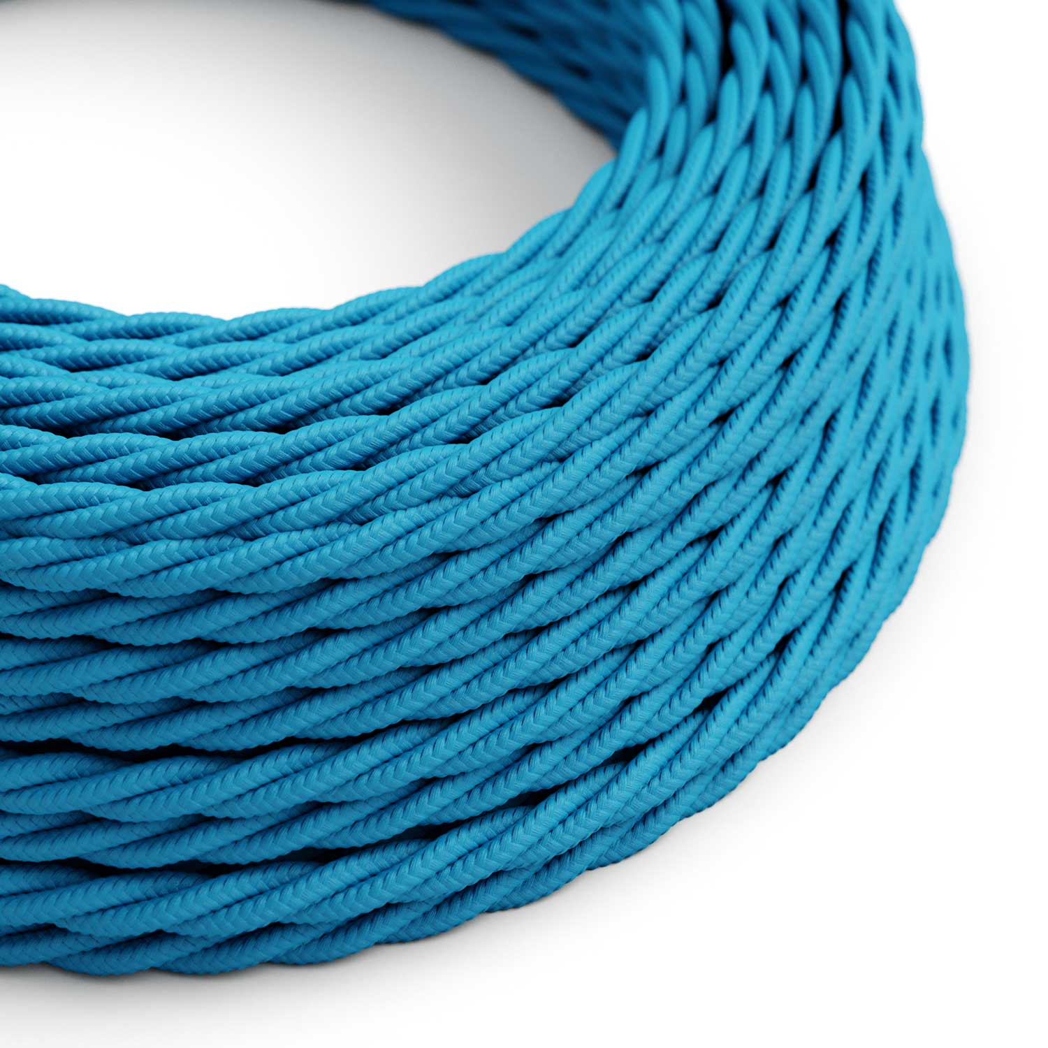 Gedrehtes elektrisches Kabel mit Hellblau Rayon – TM11