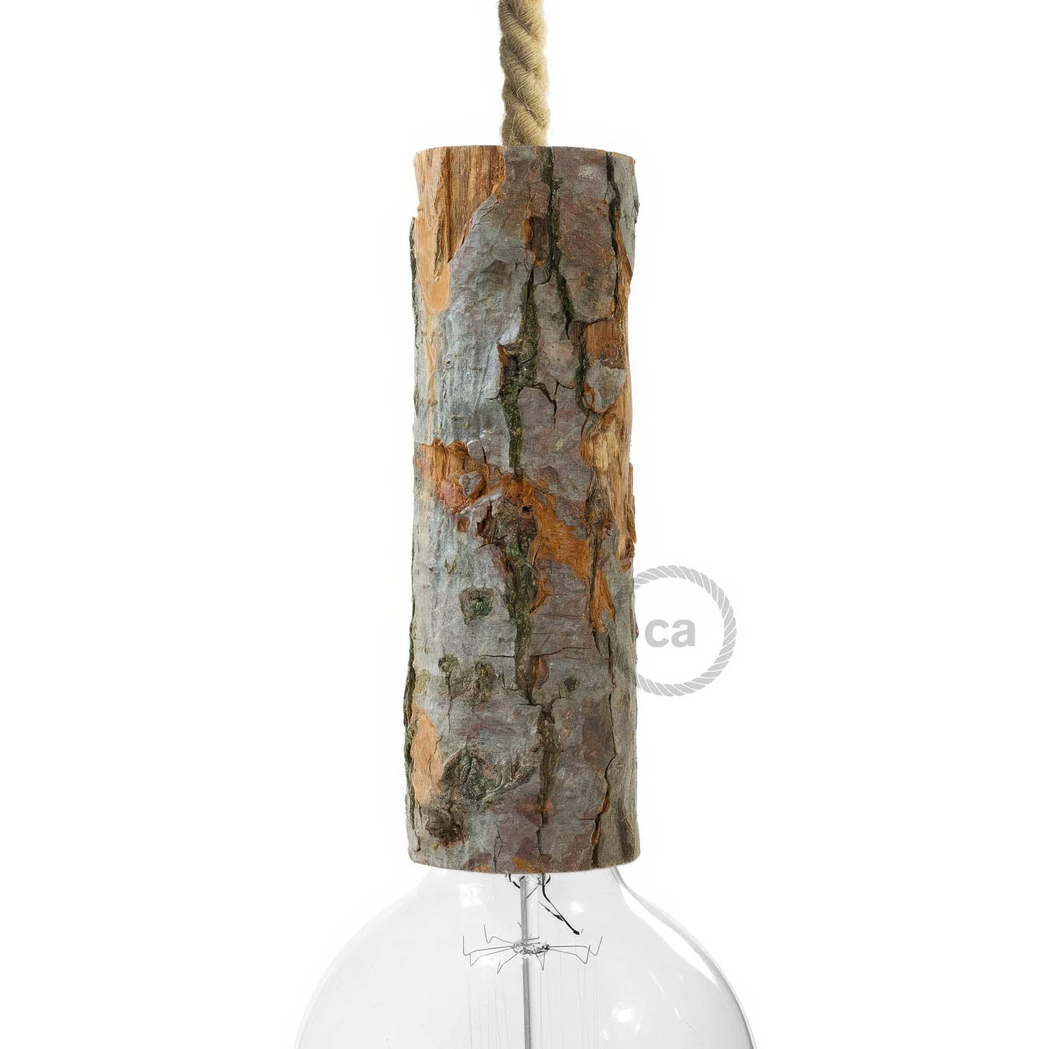 E26 Log Light Fassung Kit – Baumrinde