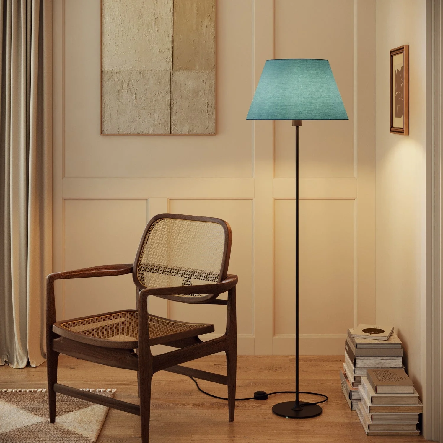 Impero L Lampenschirm für Tisch- oder Wandlampe mit E27-Fassung – Made in Italy – Teletta Verde Dubbio - Image 2