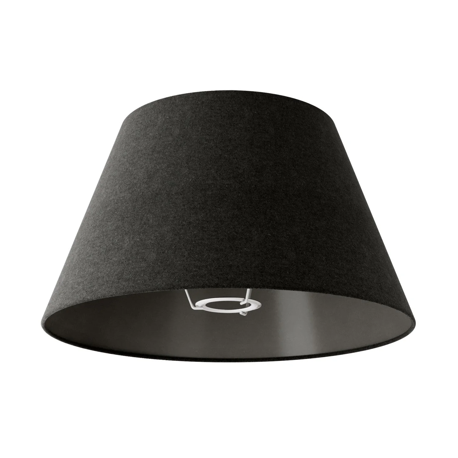Lampenschirm Impero M aus Stoff für Tischlampe oder Wandleuchte mit E27-Fassung – Made in Italy – Dunkelgraue Wolle