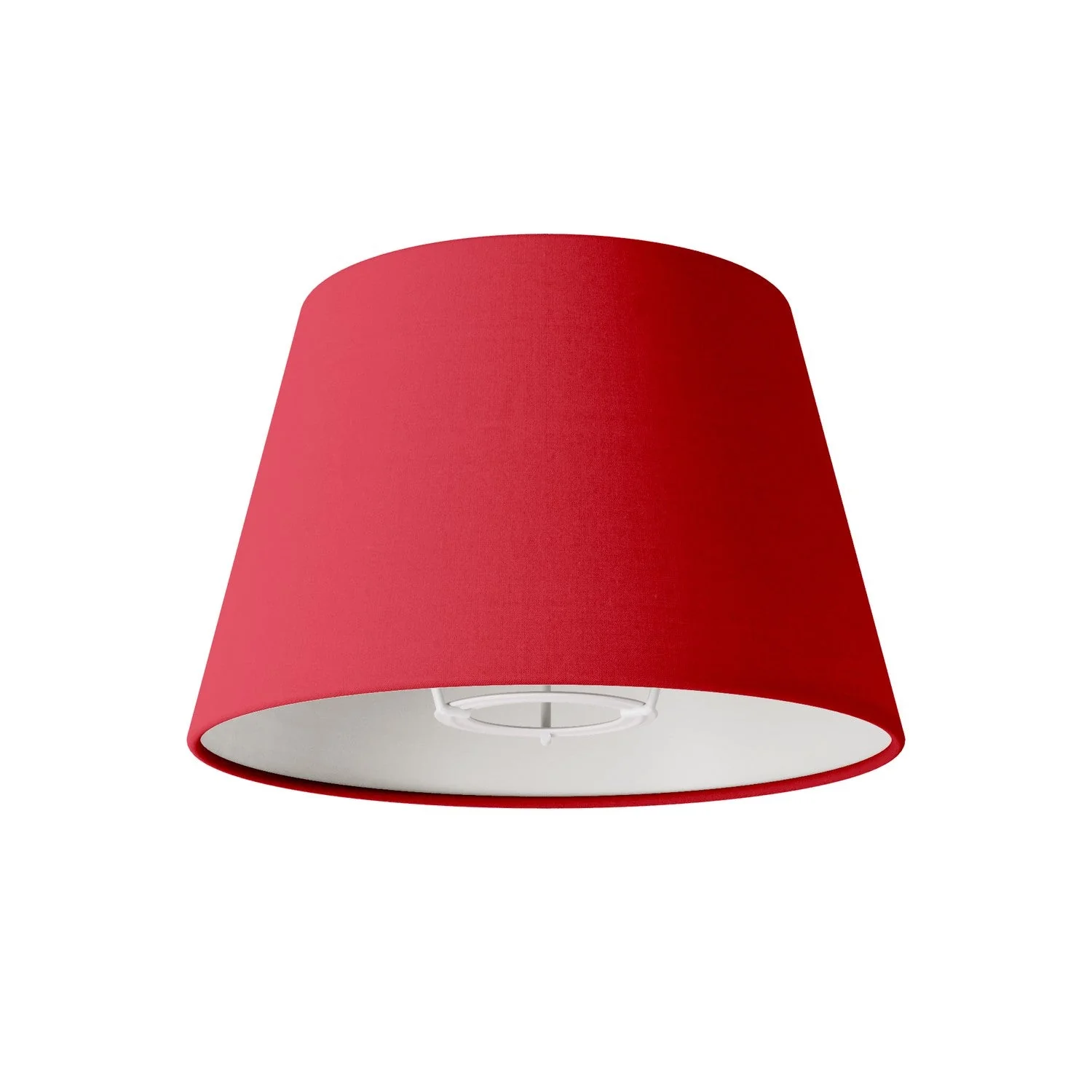 Lampenschirm Impero S mit E27-Fassung für Tisch- oder Wandleuchten – Made in Italy – Roter Stoff