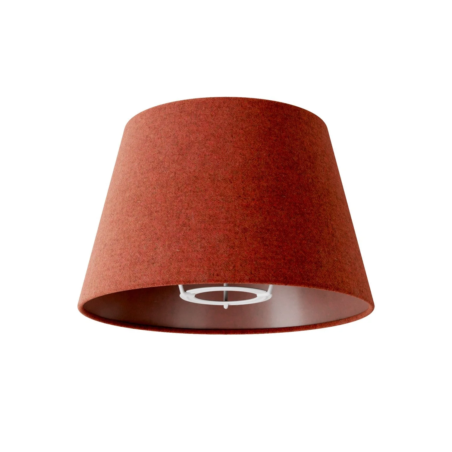 Impero S Lampenschirm mit E27-Fassung für Tisch- oder Wandleuchte – Made in Italy – Wollstoff Lobster Orange