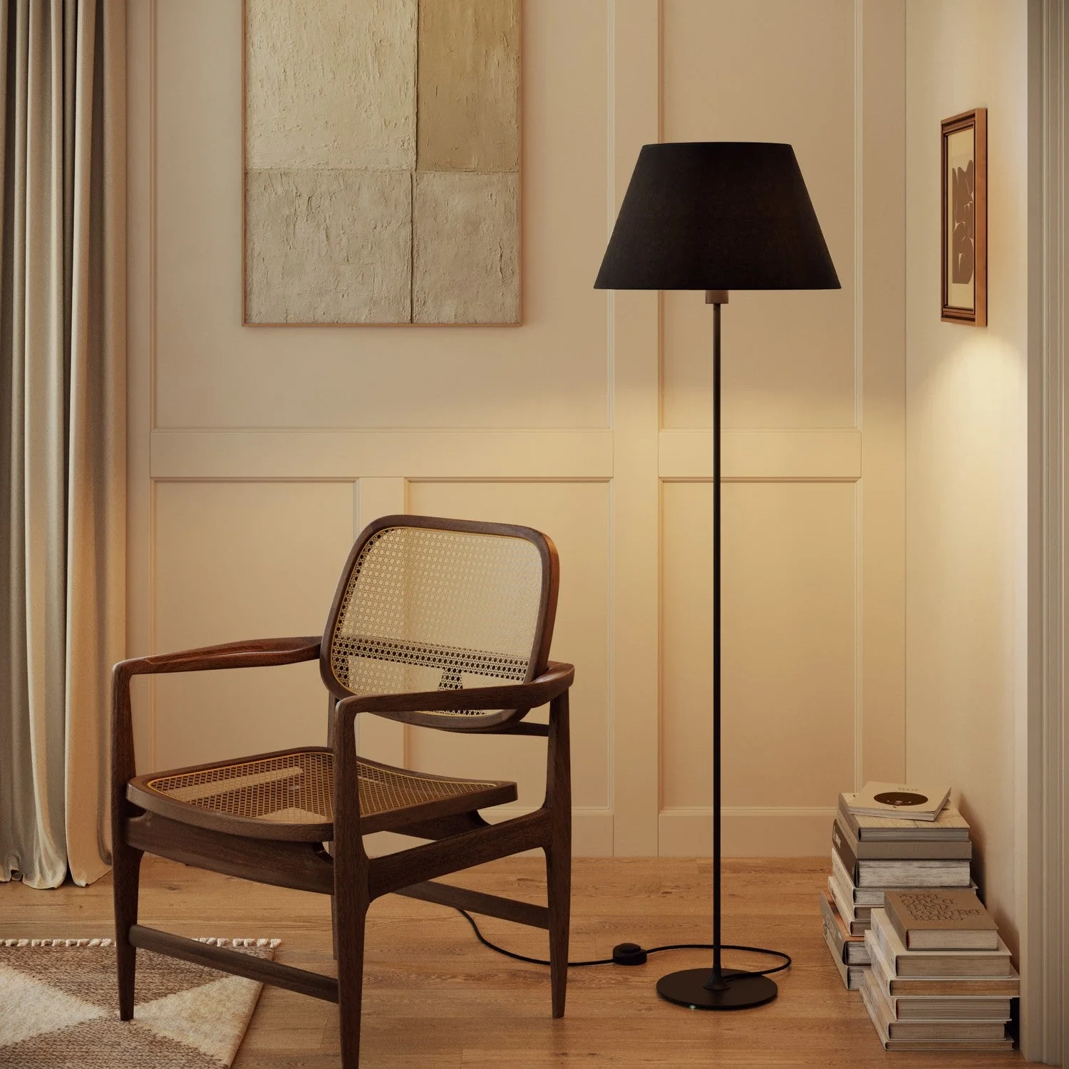 Impero-Lampenschirm L für Tisch- oder Wandleuchte mit E27-Fassung – Made in Italy – Dunkelgraue Wolle - Image 2