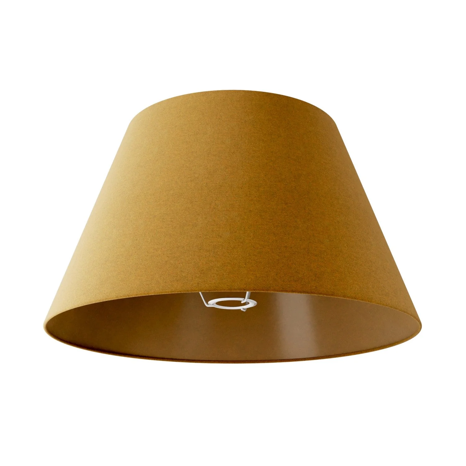 Impero L Lampenschirm für Tisch- oder Wandleuchten mit E27-Fassung – Made in Italy – Senfgelbe Wolle