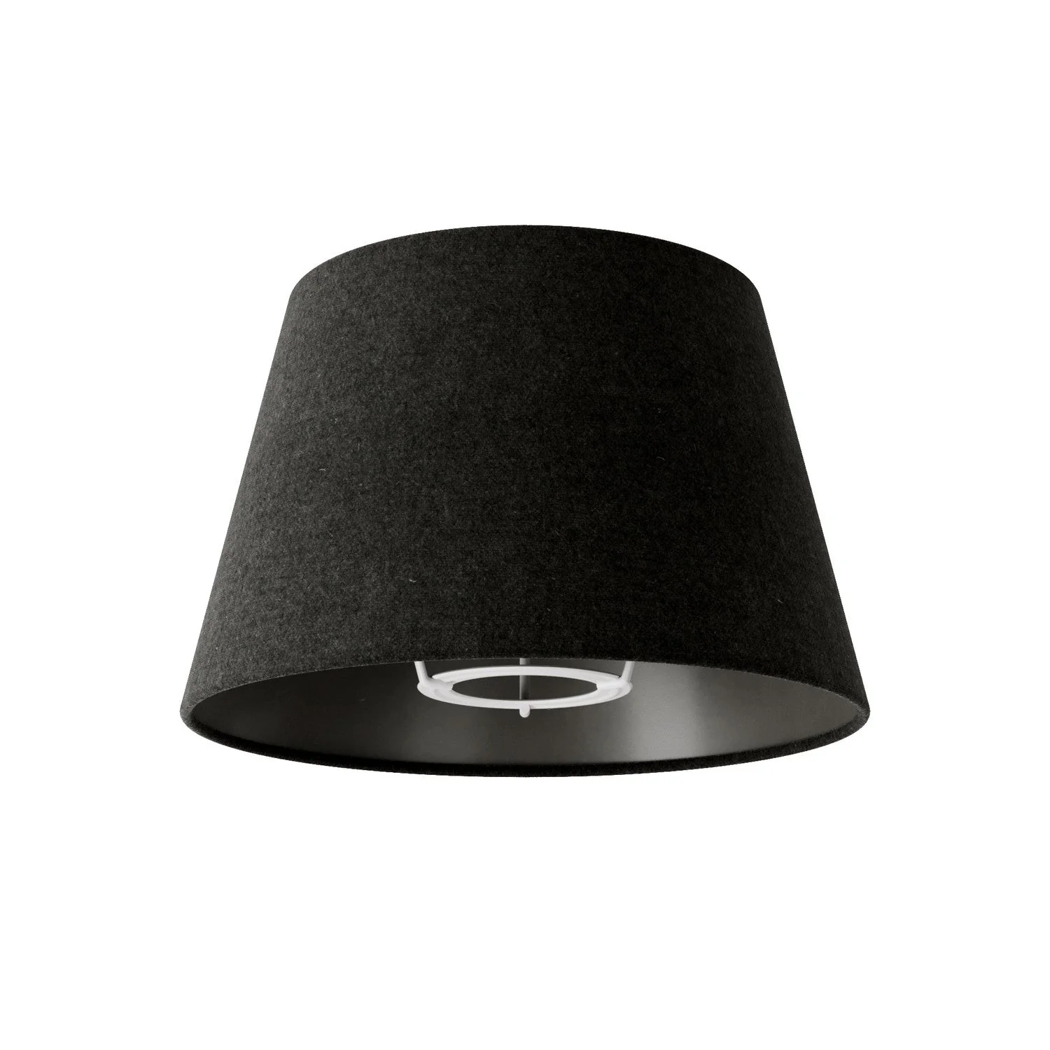 Impero S Lampenschirm mit E27-Fassung für Tischleuchte oder Wandleuchte – Made in Italy – Dunkelgraue Wolle