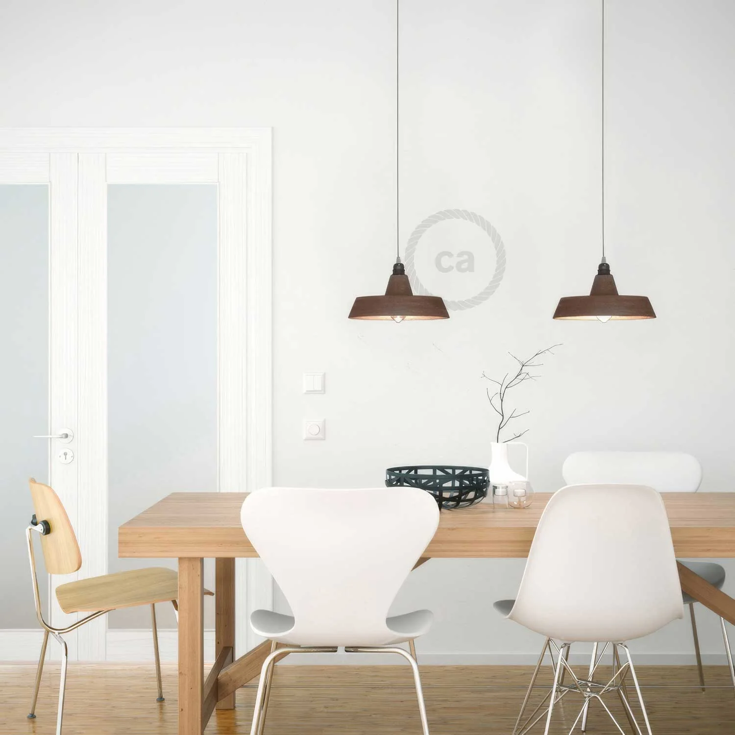 Industrieschirm aus Keramik für Pendelleuchten – Made in Italy – Corten-Effekt - Image 2
