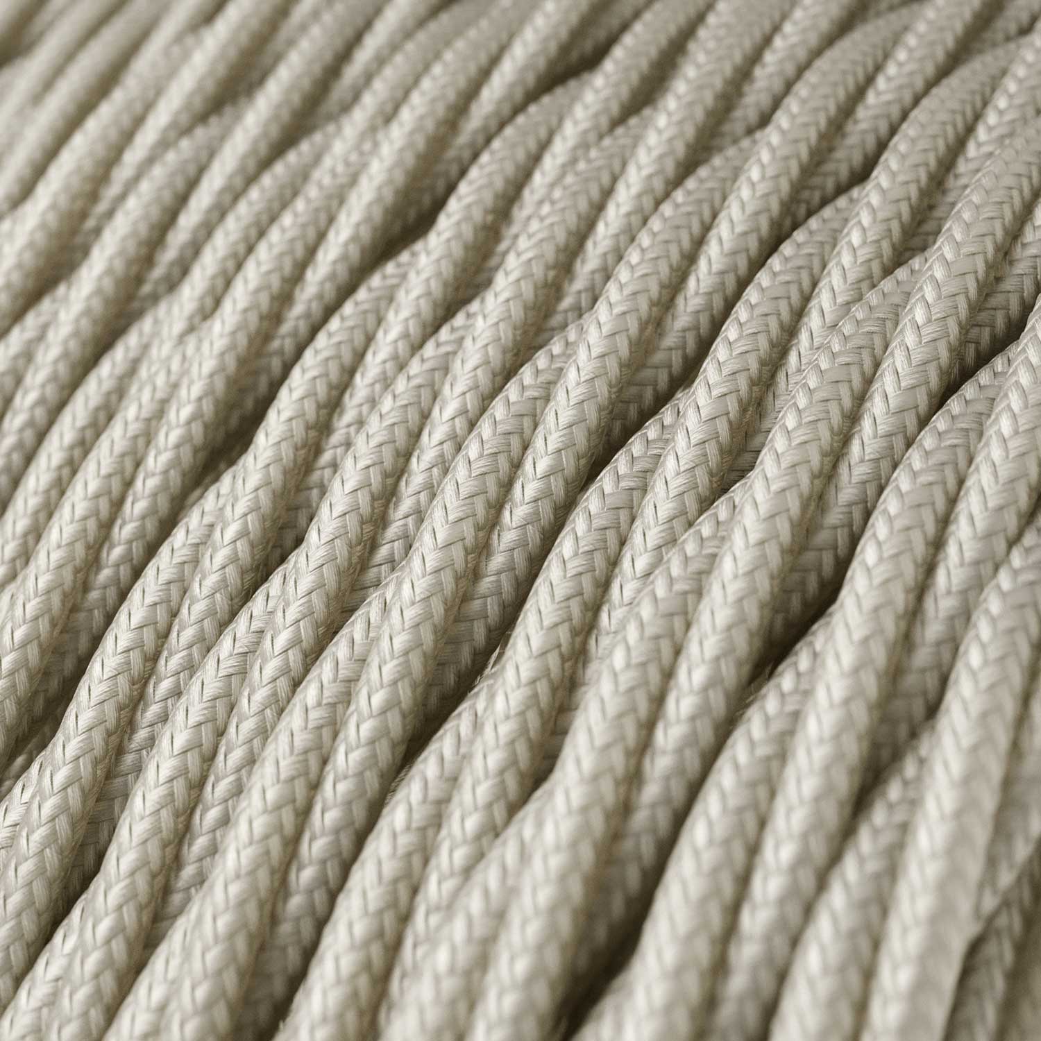 Elfenbein Rayon ummanteltes, gedrehtes Elektrokabel – TM00 - Image 2