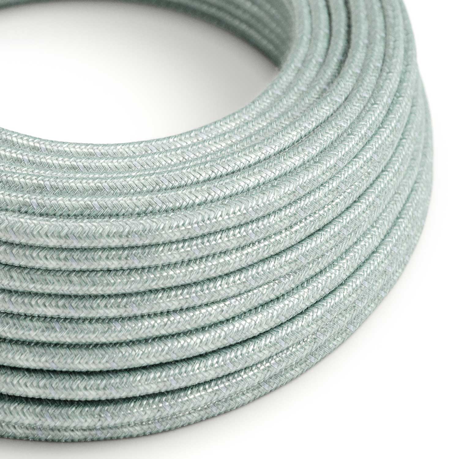 Kabel in Baumwolle Azzurro Foschia – Das Original Creative Cables, ideal für kreative Lichtprojekte – RX12