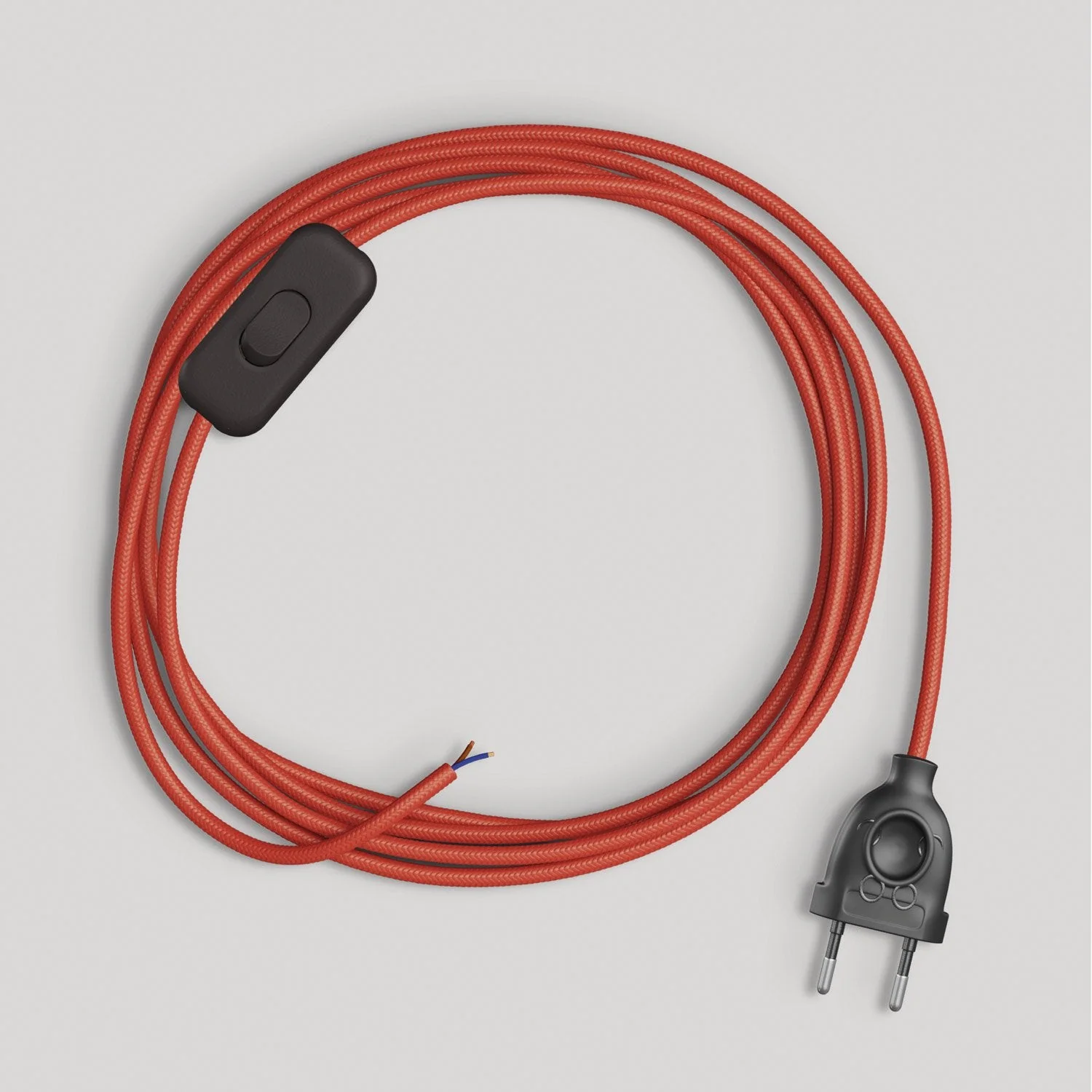 Lampenkabel mit glänzend rotem Kabel, 1,80 m - Image 4
