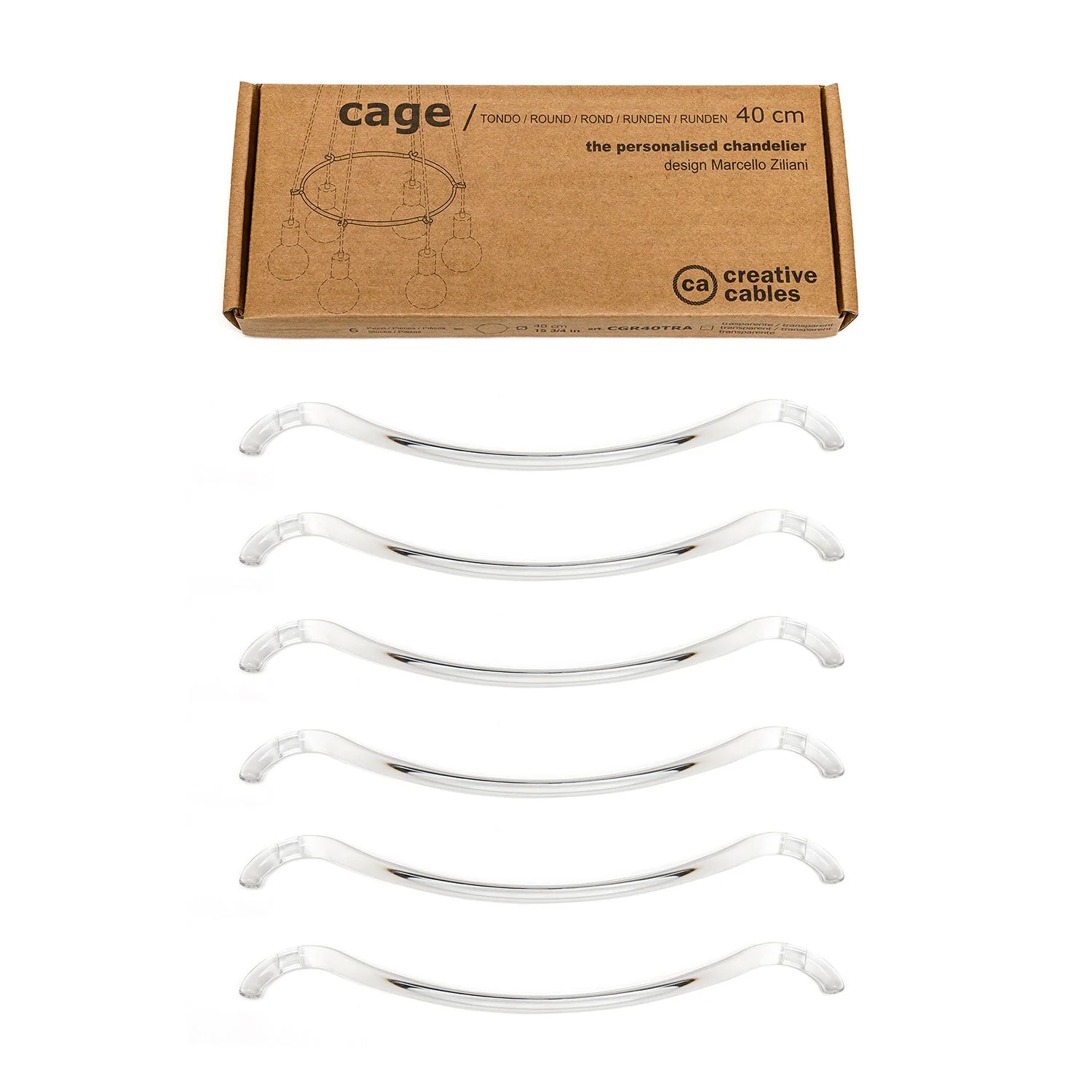 Cage Cerchio – Struktur für Kronleuchter – Transparent - Image 2
