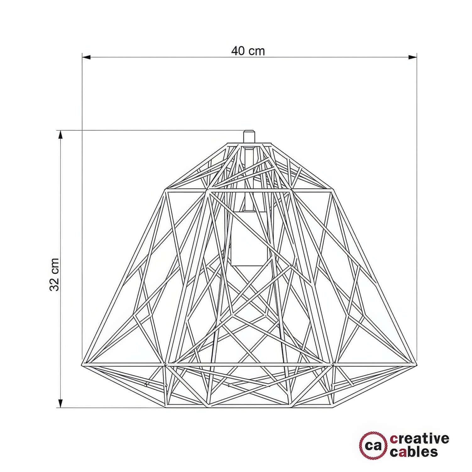 Gitter XL Lampenschirm Apollo aus Metall mit Lampenfassungen E27 – Kupfer - Image 4