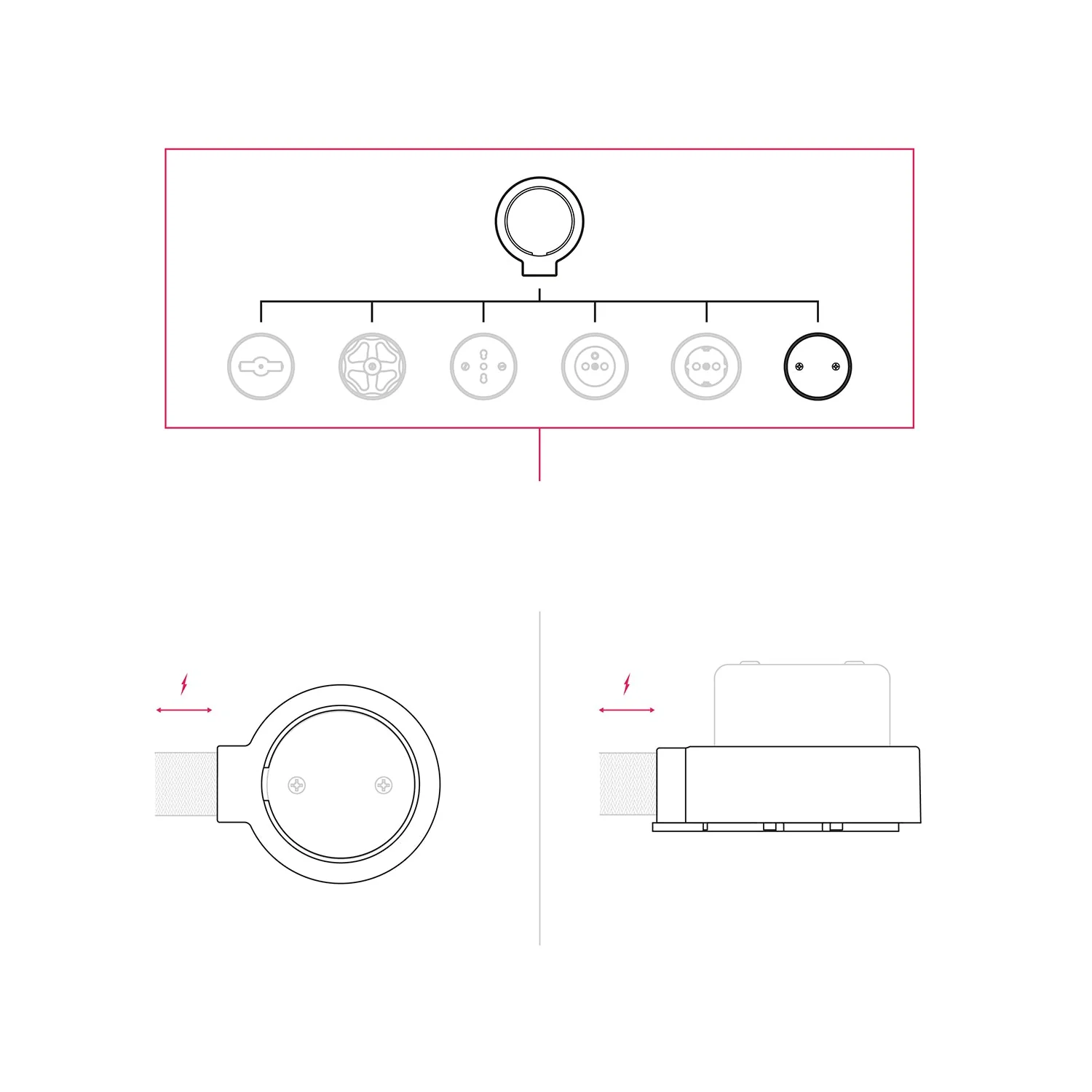 Anschlussset und Sockel für Creative-Tubes aus Porzellan – Schwarz - Image 7