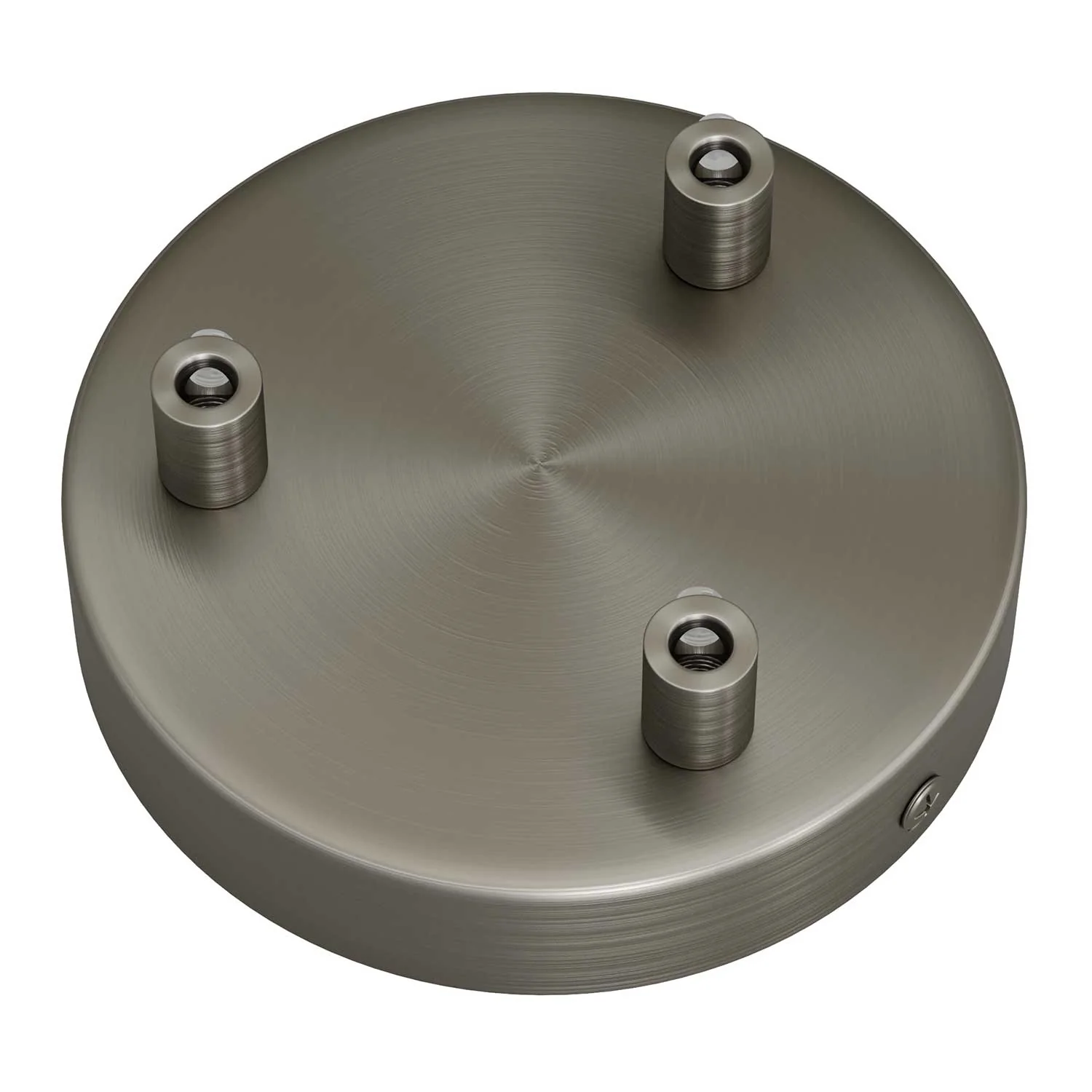 Zylindrisches Lampenbaldachin-Set aus Metall mit 3 Löchern – Satin-Titan - Image 7
