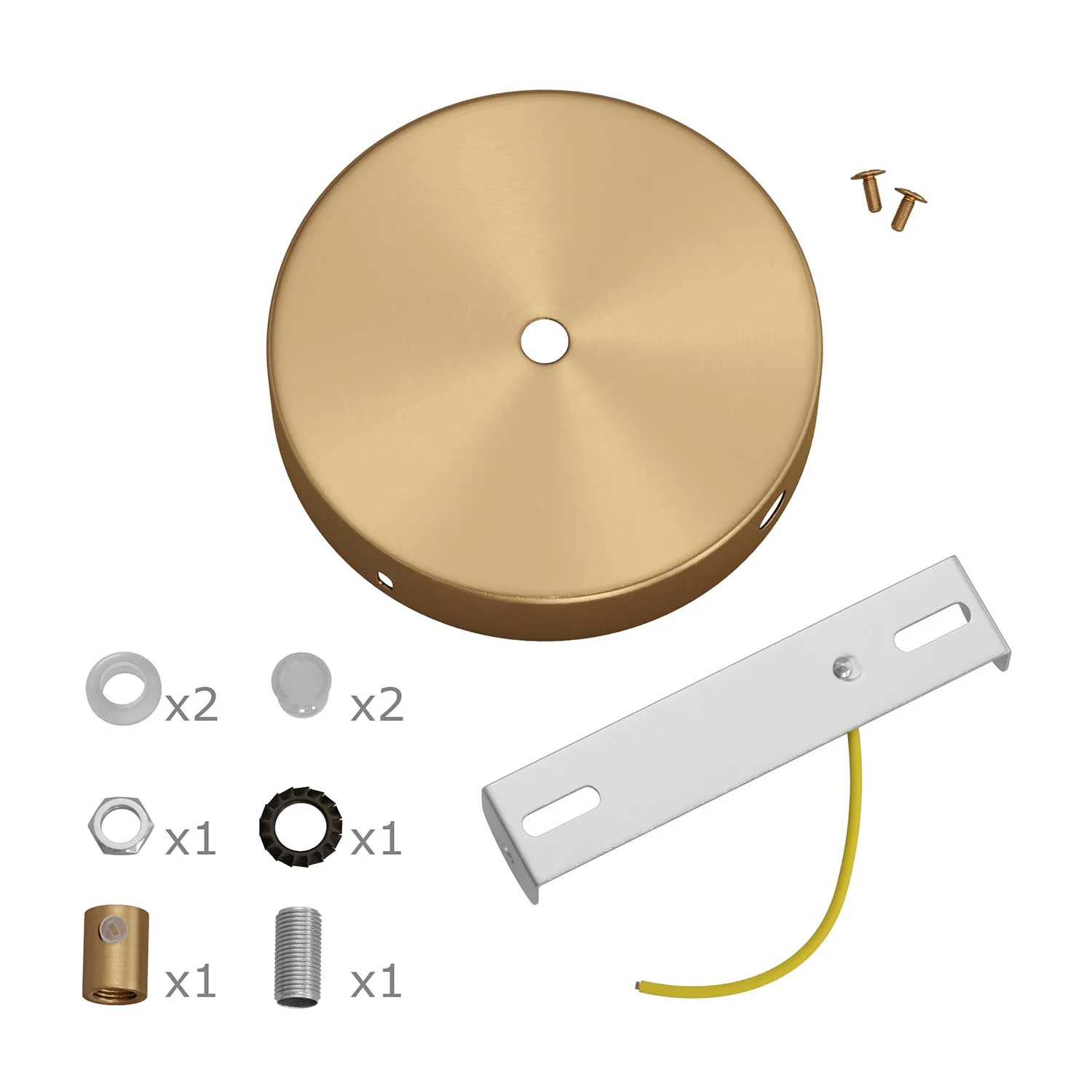 Zylindrisches Baldachin-Kit aus Metall mit 1 mittigem und 2 seitlichen Löchern – Gebürstete Bronze - Image 8