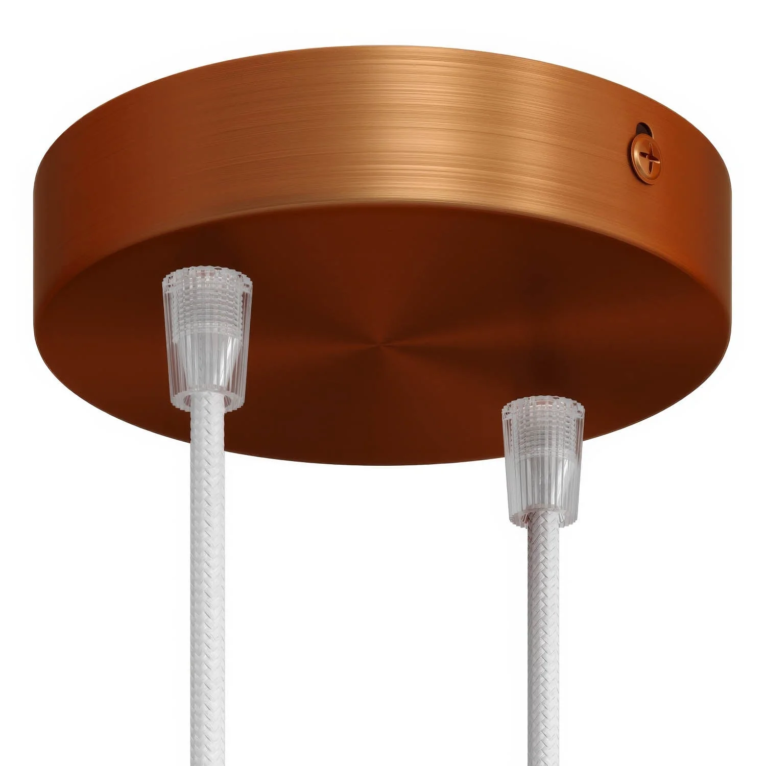 Zylindrisches Metall-Baldachin-Kit mit 2 Öffnungen – Satin-Kupfer