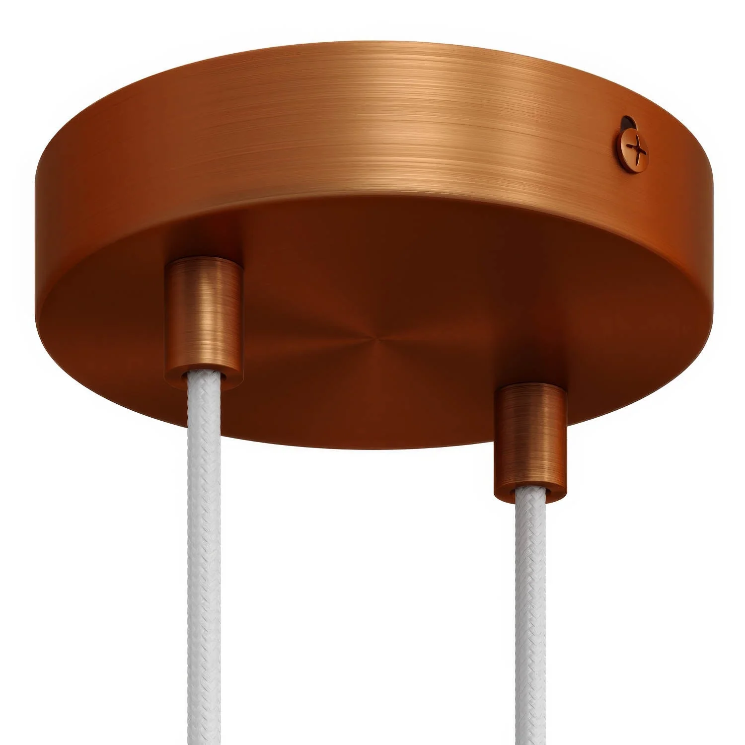 Zylindrisches Metall-Baldachin-Kit mit 2 Öffnungen – Satin-Kupfer - Image 6