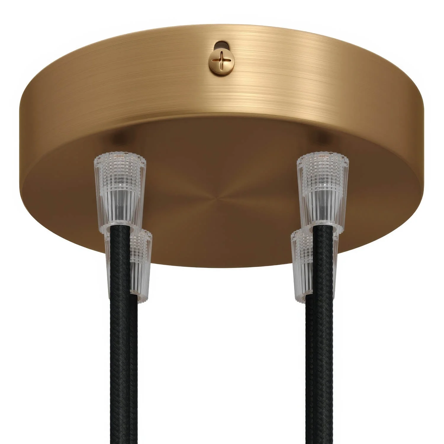 Zylindrischer 4-fach Baldachin aus Metall – Gebürstetes Bronze