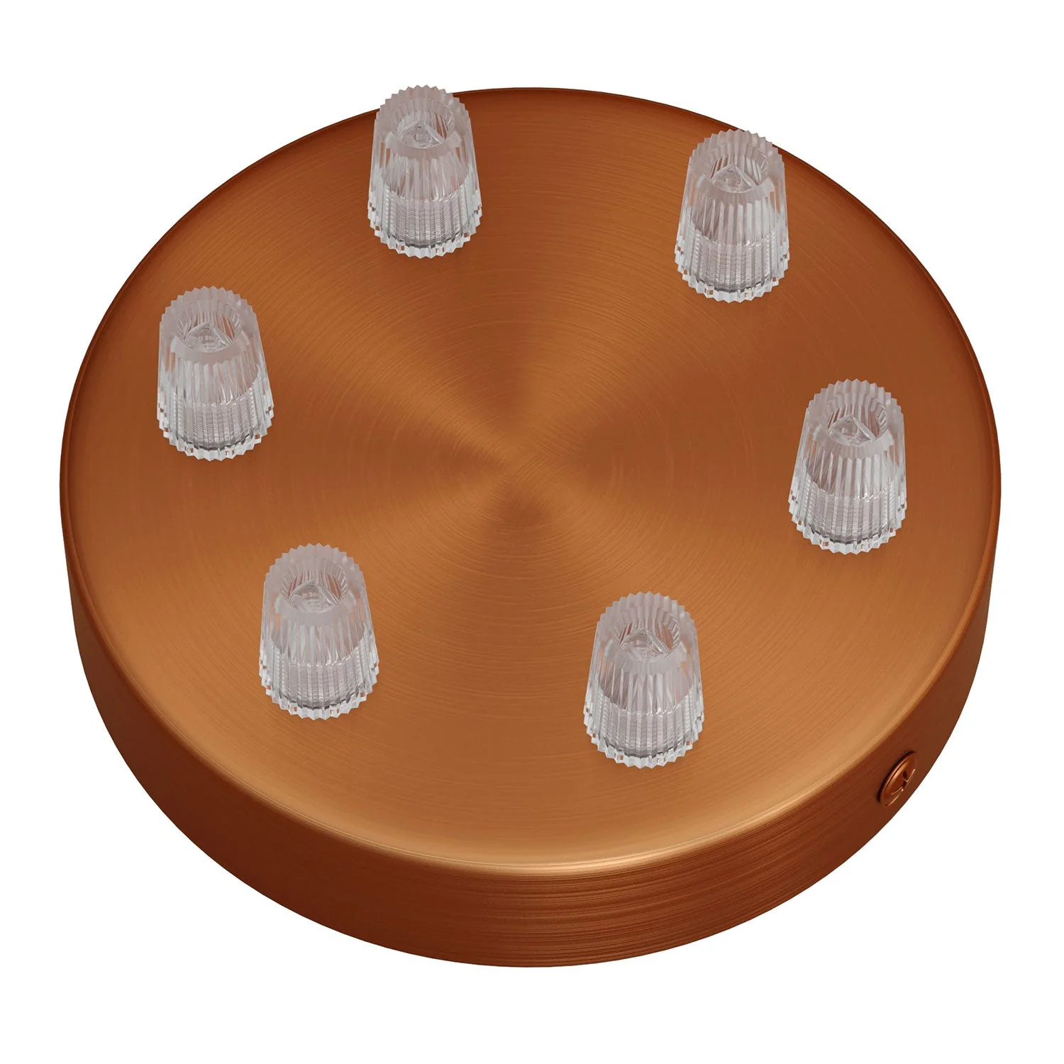 Kit Lampenbaldachin zylindrisch aus Metall mit 6 Löchern – Satin-Kupfer - Image 2