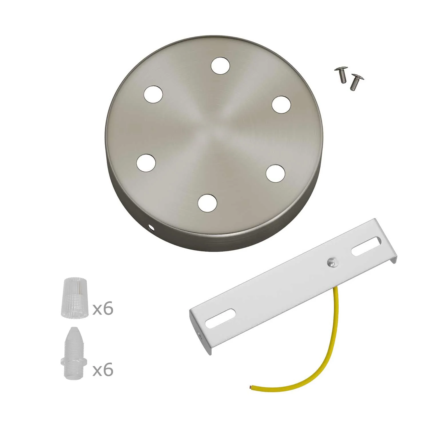 Zylinderförmiges Baldachin-Kit aus Metall mit 6 Bohrungen – Satin-Titan - Image 3