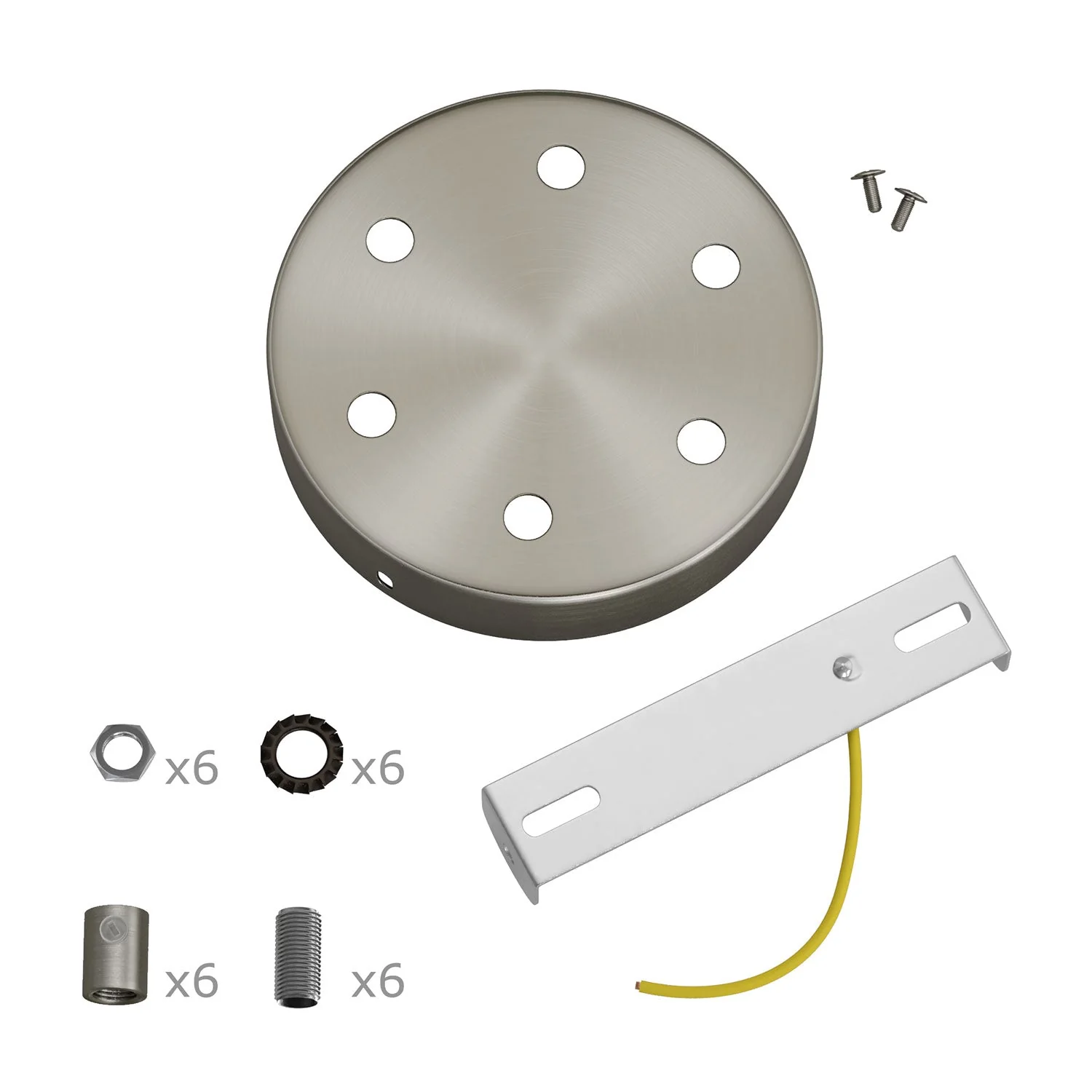 Zylinderförmiges Baldachin-Kit aus Metall mit 6 Bohrungen – Satin-Titan - Image 7