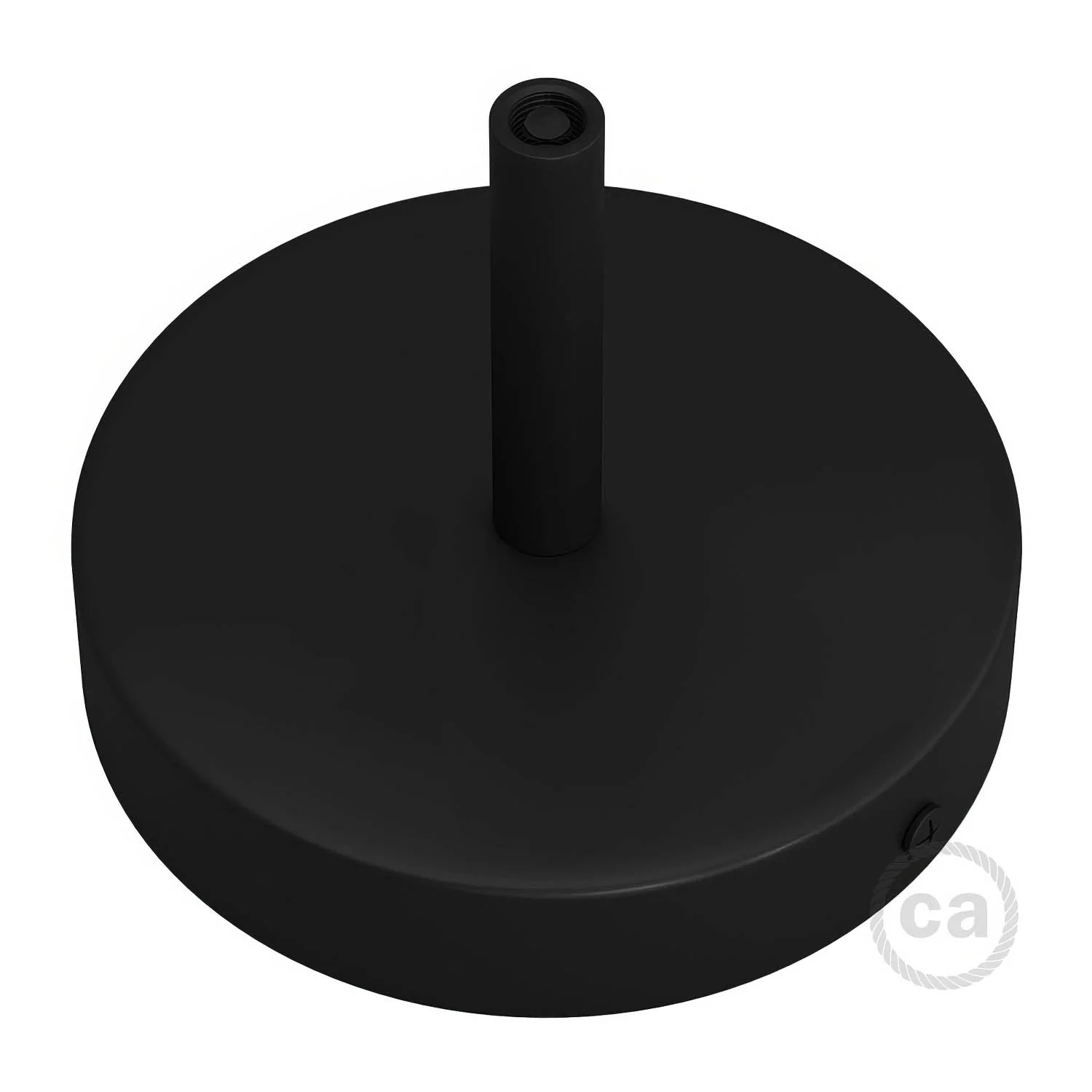Zylindrisches Baldachin-Kit aus Metall mit 7-cm-Zugentlastung – Schwarz - Image 2