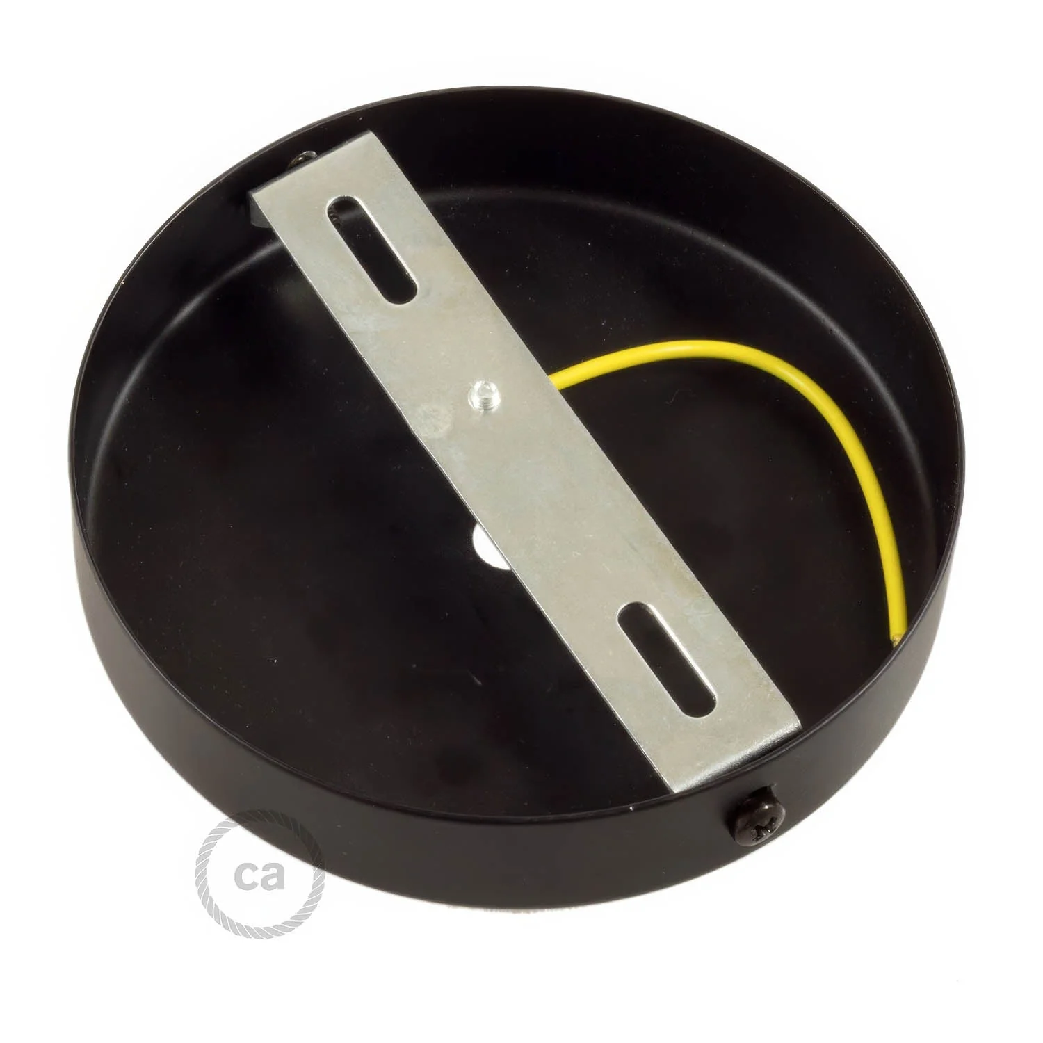 Zylindrisches Baldachin-Kit aus Metall mit 7-cm-Zugentlastung – Schwarz - Image 4