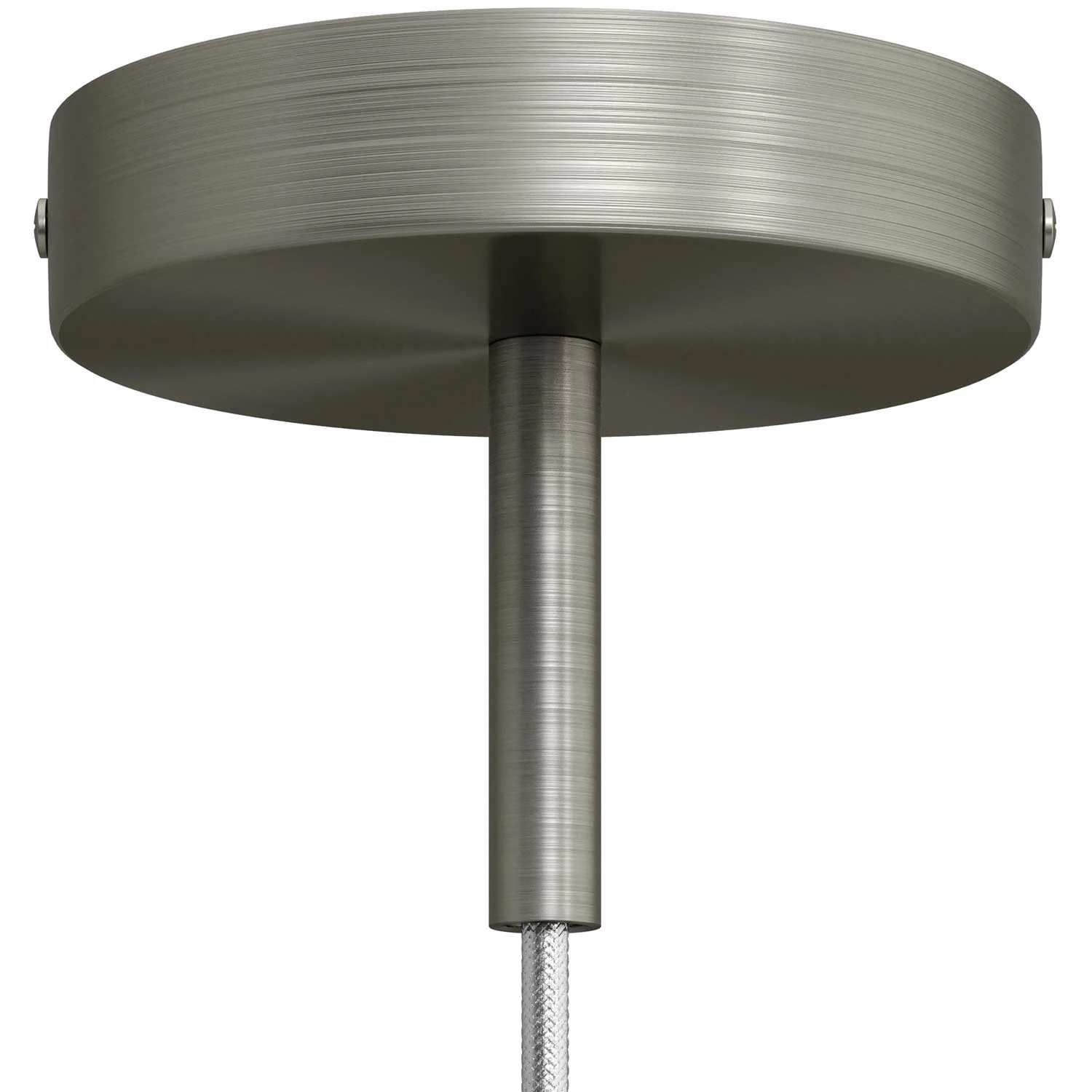 Zylindrisches Metallbaldachin-Kit mit 7 cm Klemmdurchführung – Satiniertes Titan
